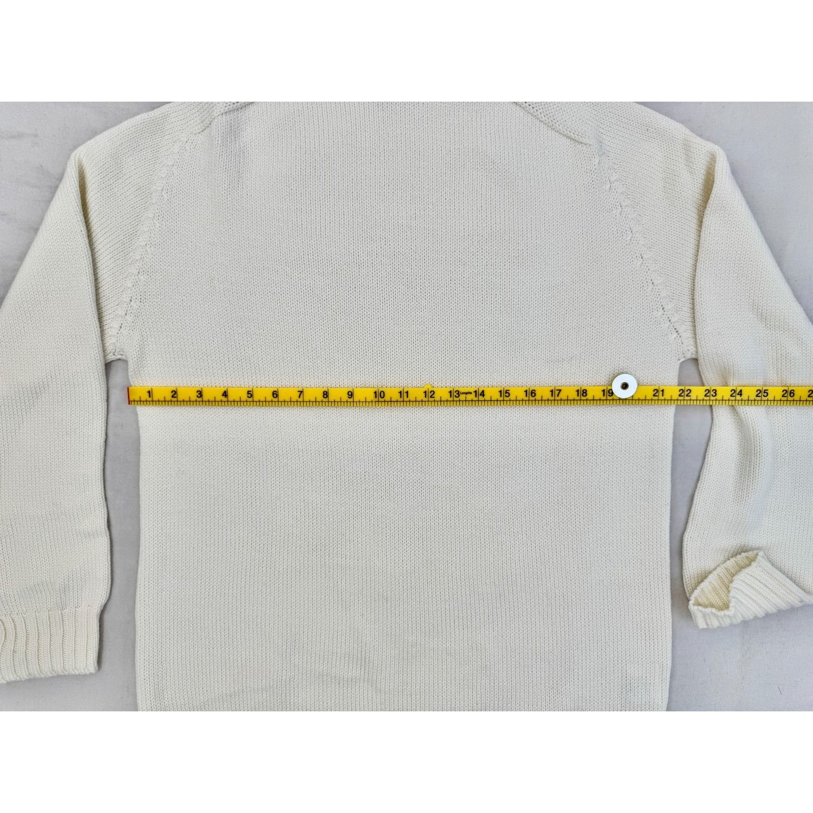 De Bonne Facture De Bonne Facture Countryside Mock Neck Sweater Ivory Size XL Size XL / US 12-14 / IT 48-50 - 3 Thumbnail