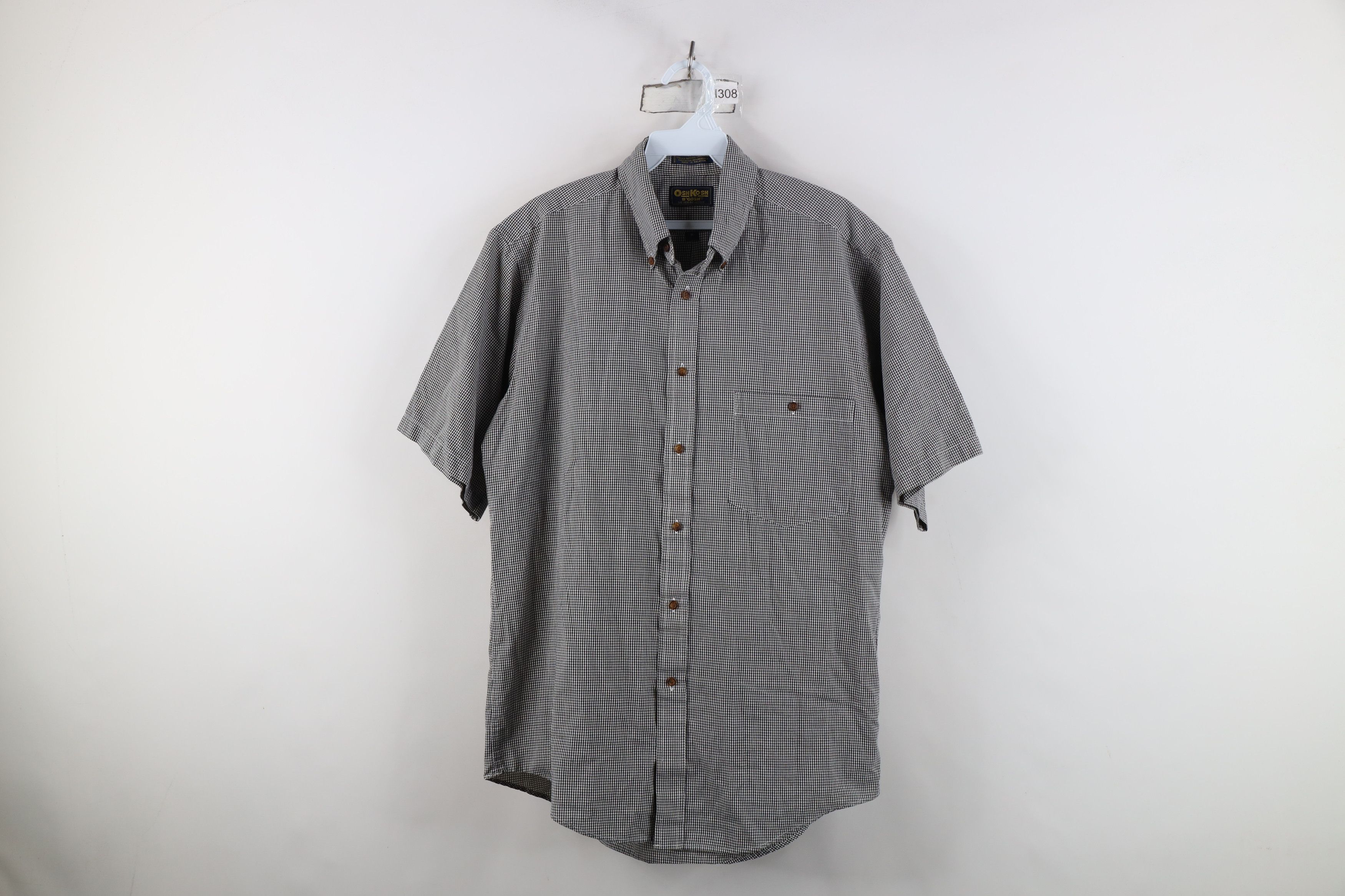 Vintage Vintage 90s OshKosh B'Gosh Short Sleeve Button Down Shirt Size US M / EU 48-50 / 2 - 1 Thumbnail