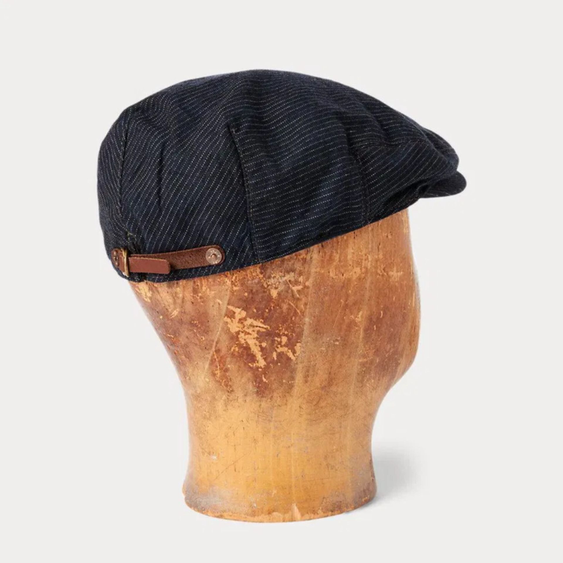 RRL Ralph Lauren × Ralph Lauren Double RL Striped Twill Driver's Cap RRL Newsboy Hat LARGE Size ONE SIZE - 2 Thumbnail