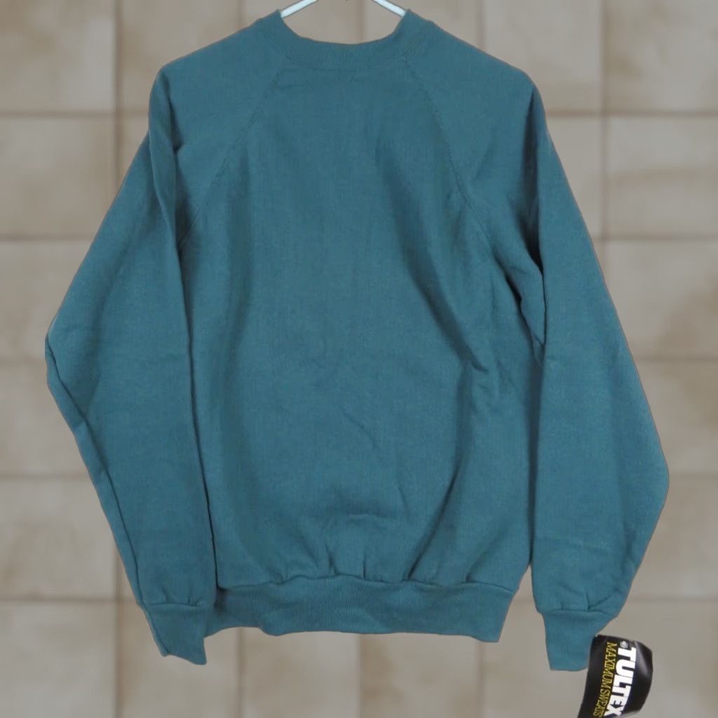 Tultex VINTAGE Tultex Sweatshirt Mens M Green 90s Raglan Crew Neck Pullover All Seasons NWT Made In USA Size US M / EU 48-50 / 2 - 1 Thumbnail