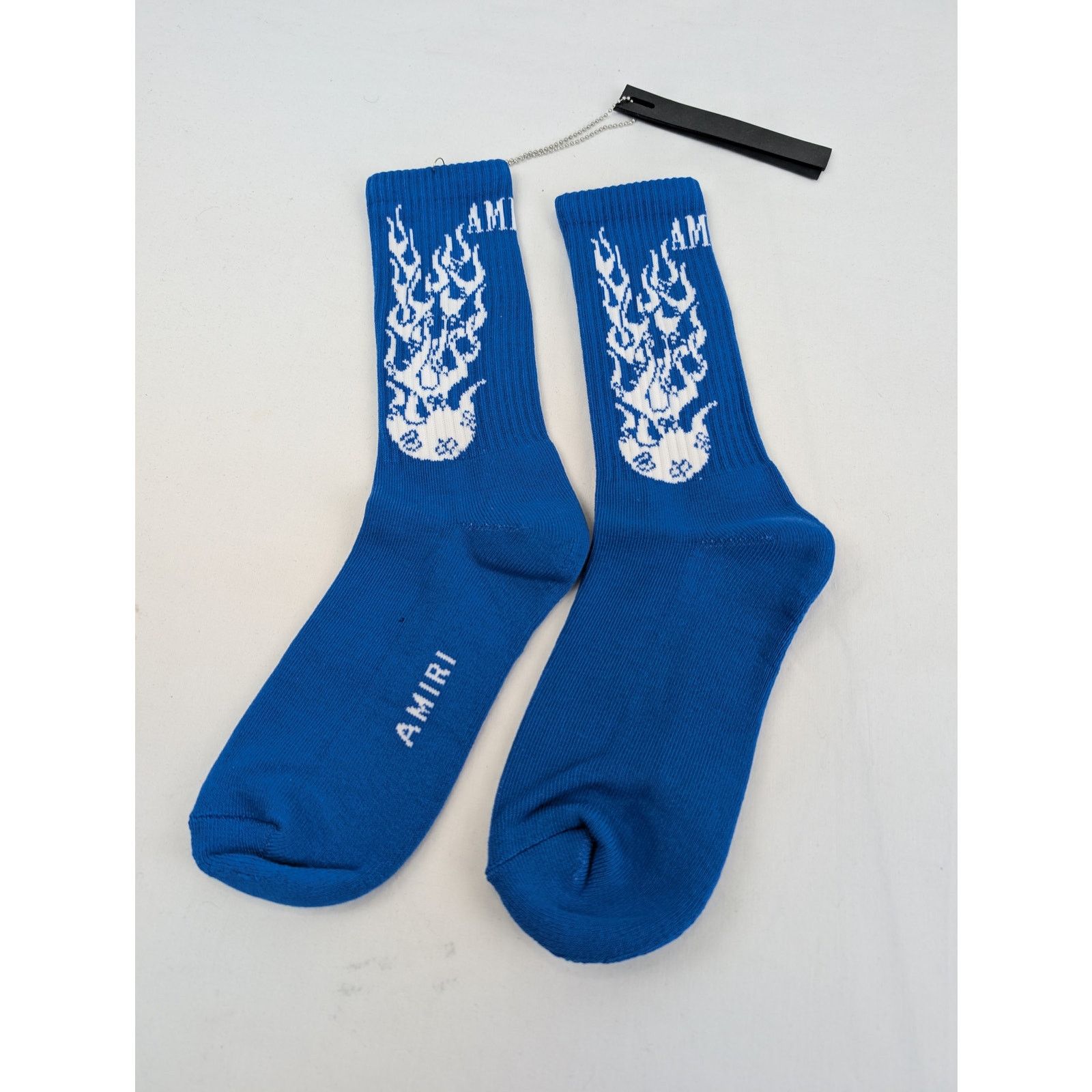 Amiri o1rshd1 Size: 43-44 / Flames Socks in Blue Size ONE SIZE - 1 Thumbnail
