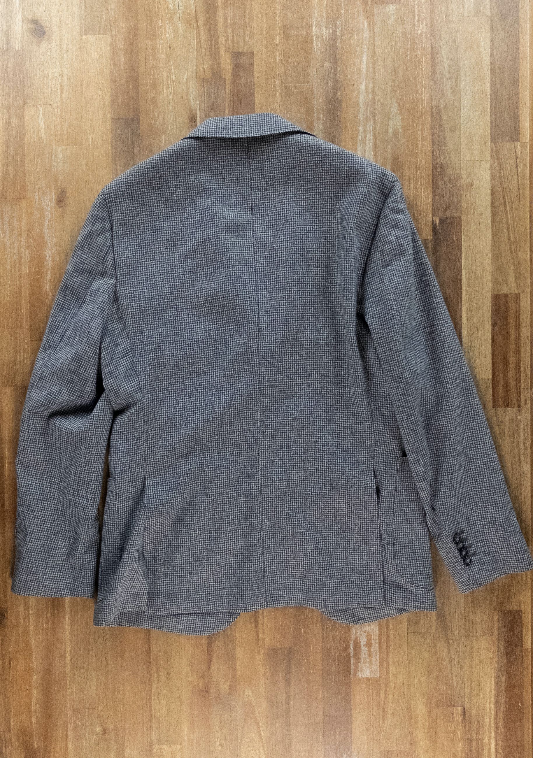 Barba Napoli BARBA Napoli gray houndstooth wool sportcoat jacket 40L Size 40L - 5 Thumbnail
