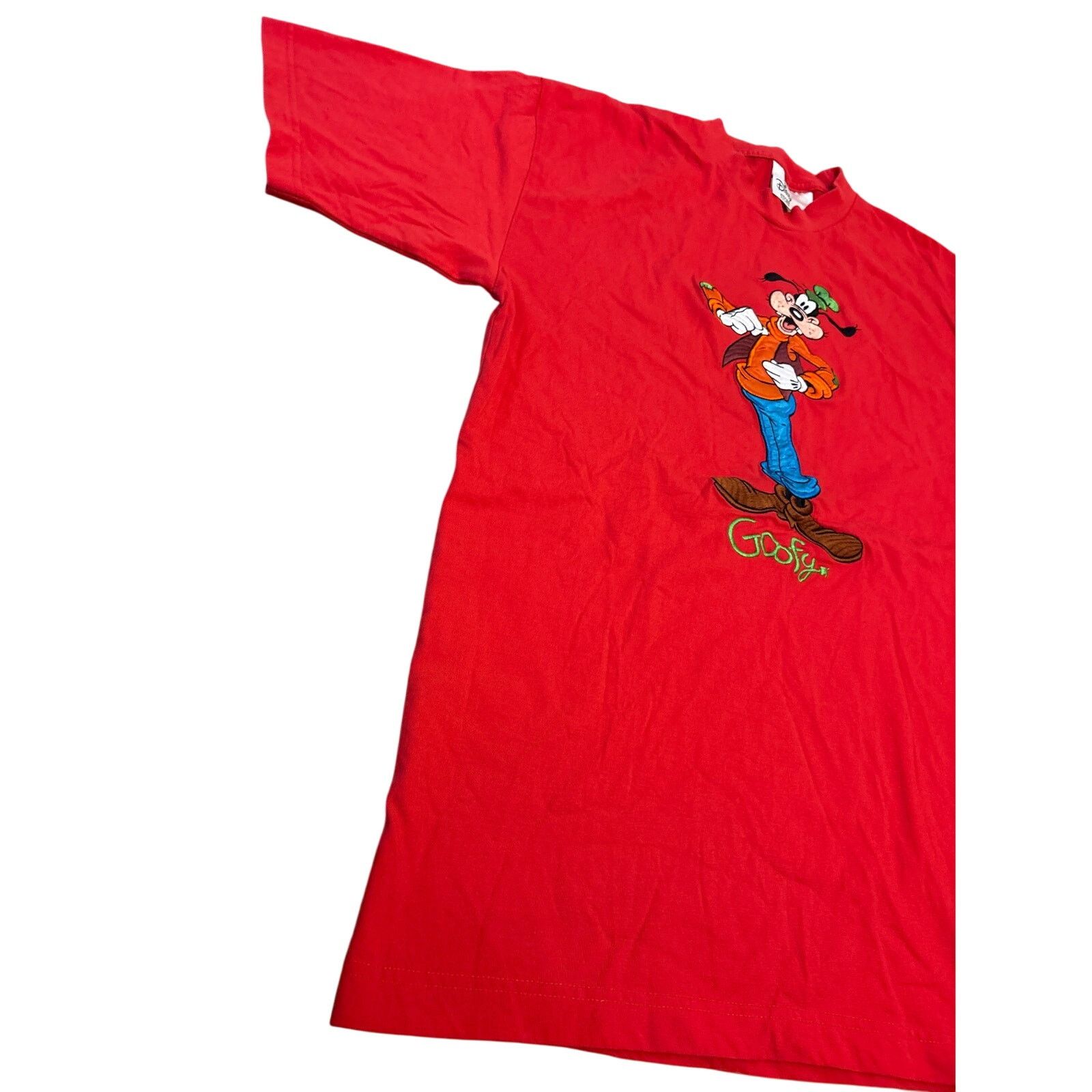 Disney Goofy The Disney Story Embroidered patchwork red shirt Large Size US L / EU 52-54 / 3 - 3 Thumbnail