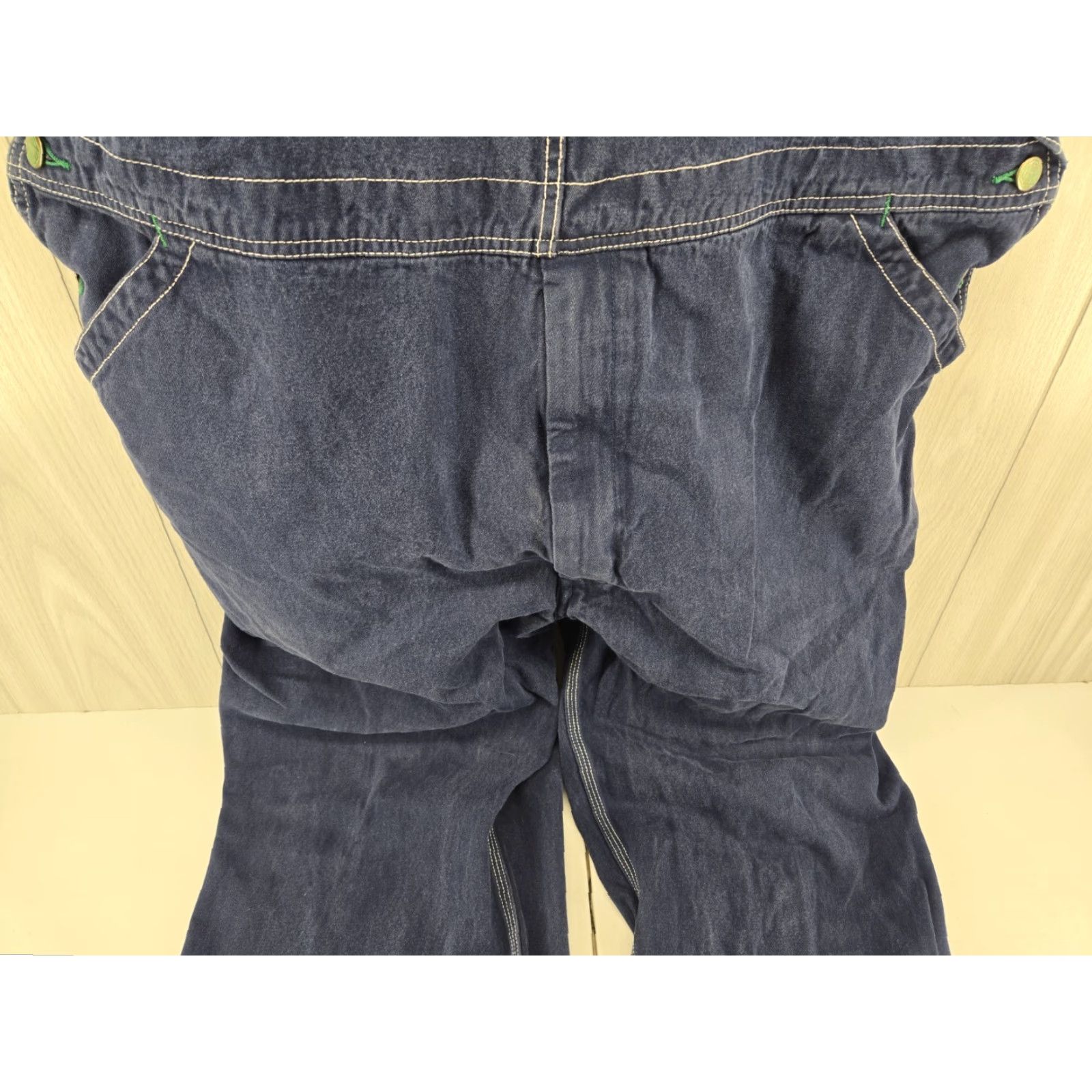 Denime VINTAGE Liberty Overalls Bib 46x30 Blue Denim Carpenter Farm Worker Bibbed Jeans Size US 30 / EU 46 - 4 Thumbnail