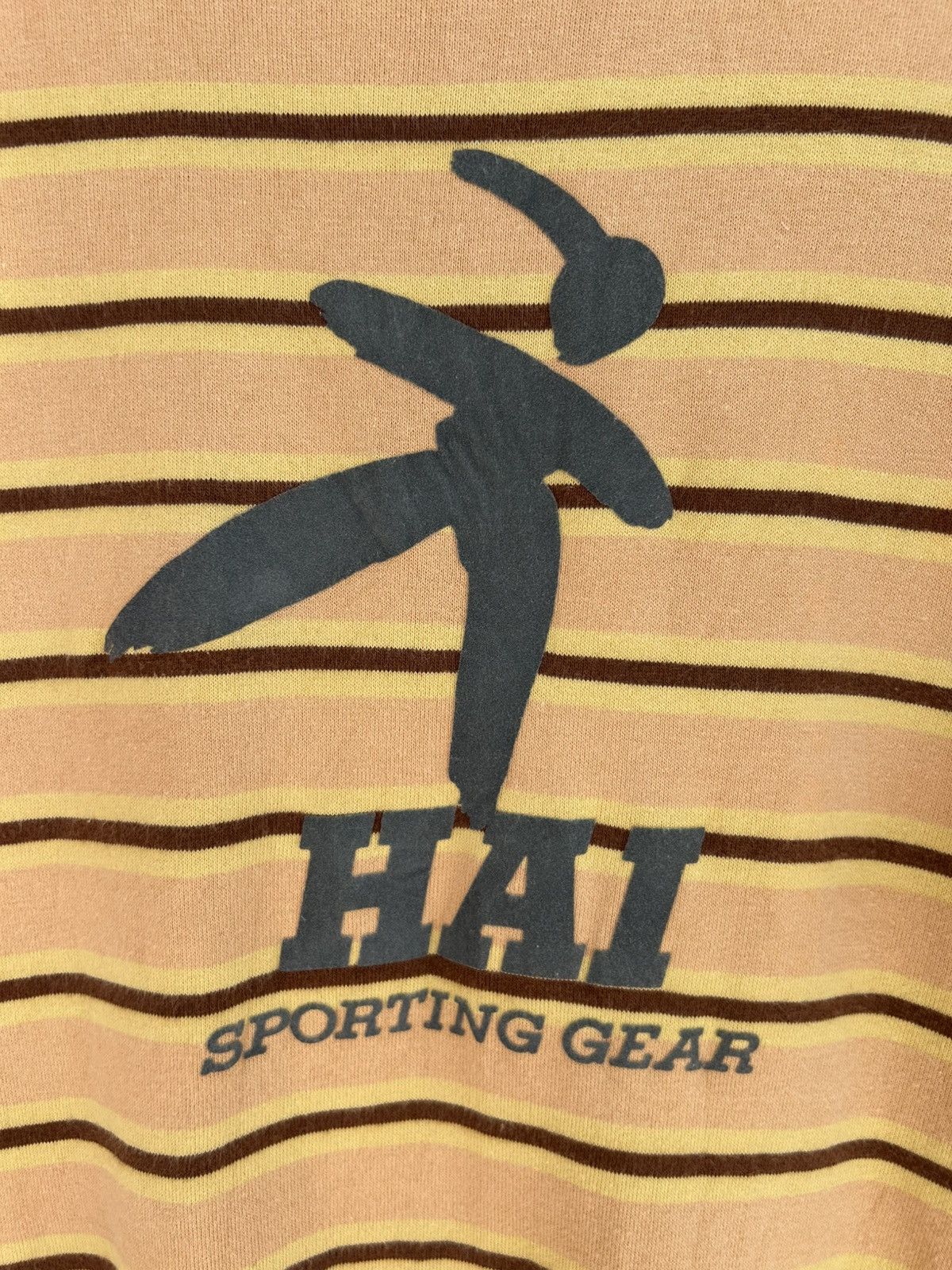 Hai Sporting Gear × Issey Miyake Hai Sporting Gear Stripes Short Sleeve Sweatshirt Size US M / EU 48-50 / 2 - 3 Thumbnail