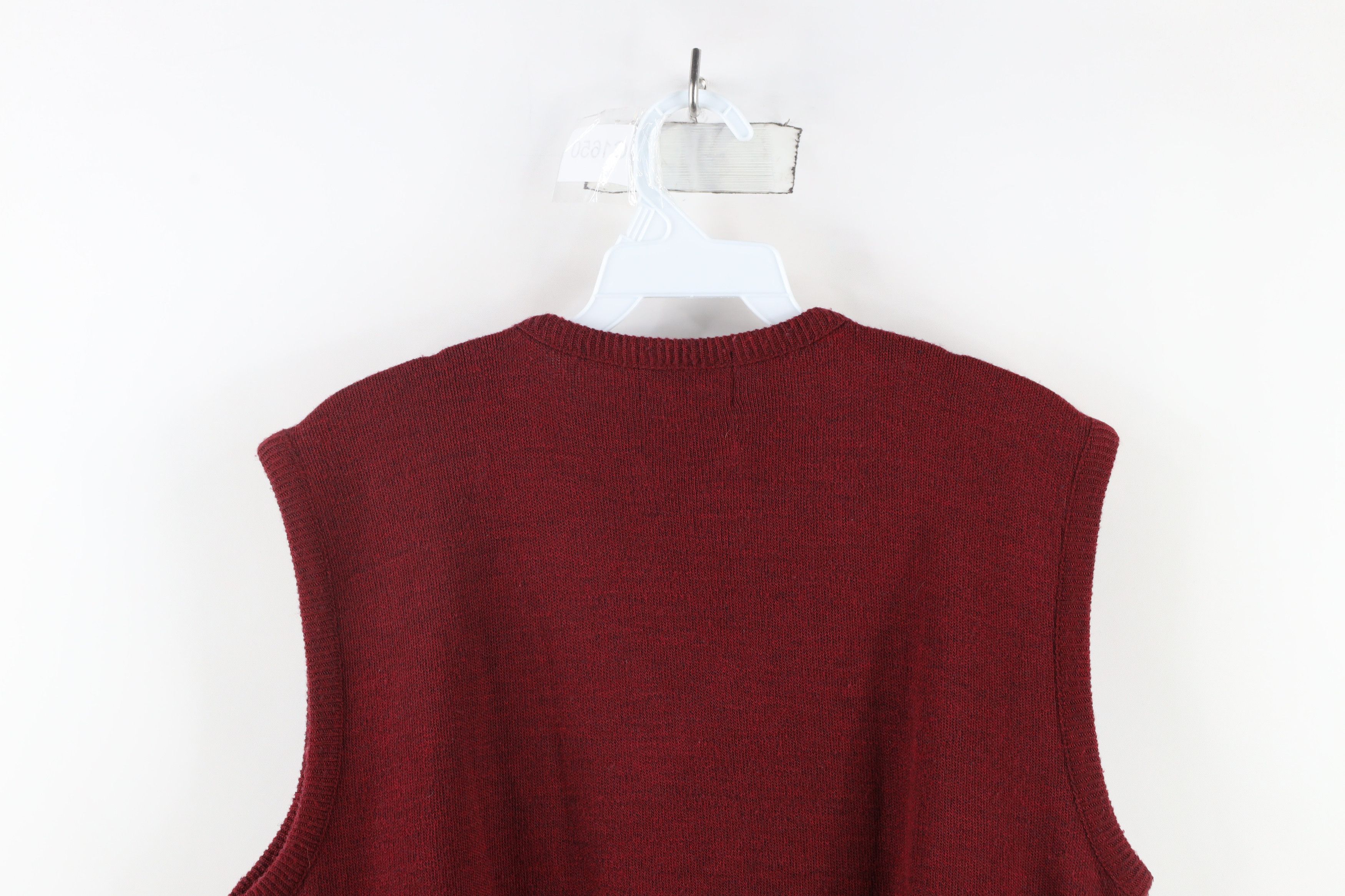 Vintage Vintage 70s Streetwear Blank Knit V-Neck Sweater Vest USA Size US M / EU 48-50 / 2 - 11 Thumbnail
