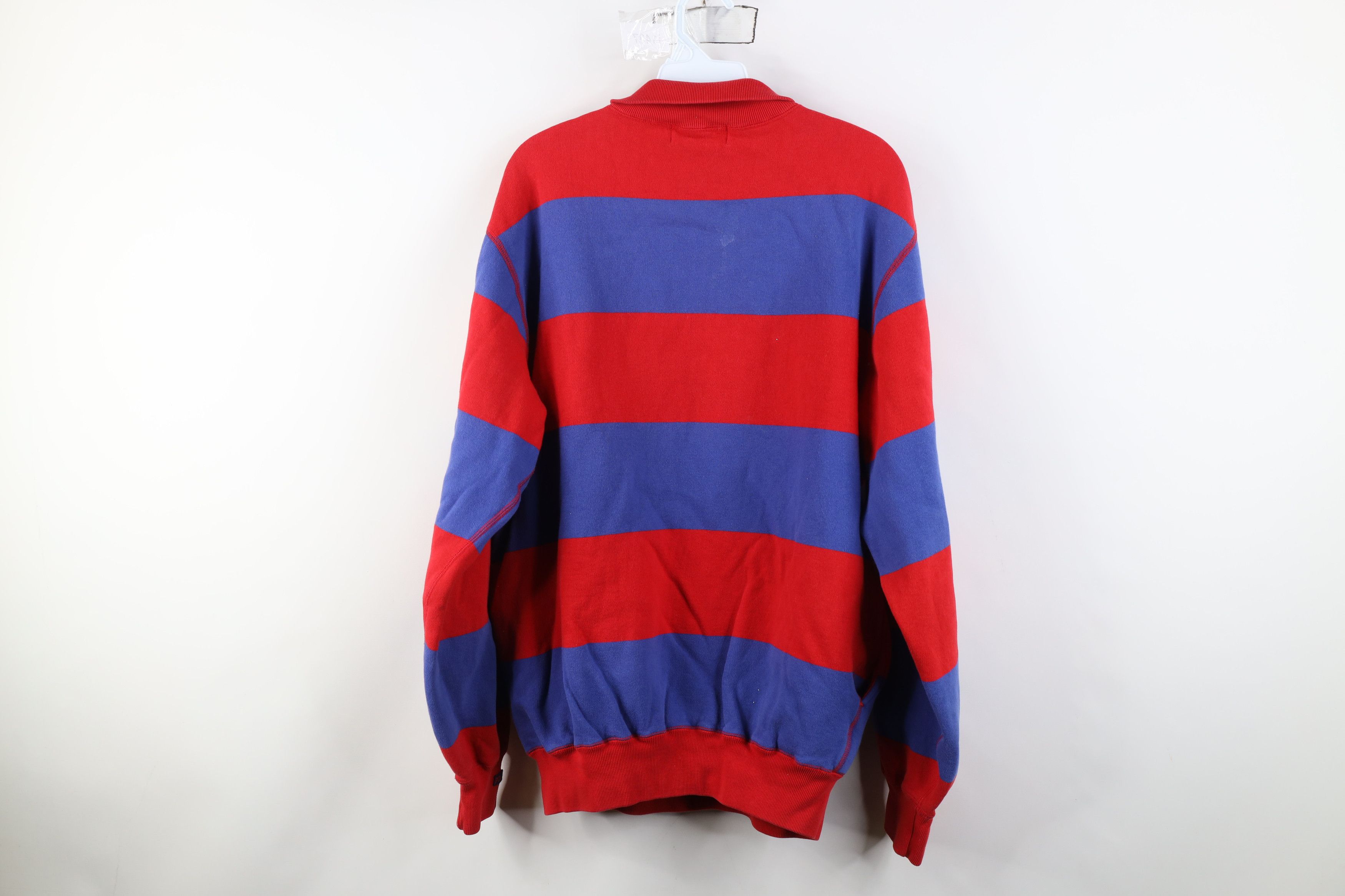 Polo Ralph Lauren Vintage 90s Ralph Lauren Striped 1/4 Half Zip Sweatshirt Size US M / EU 48-50 / 2 - 14 Thumbnail