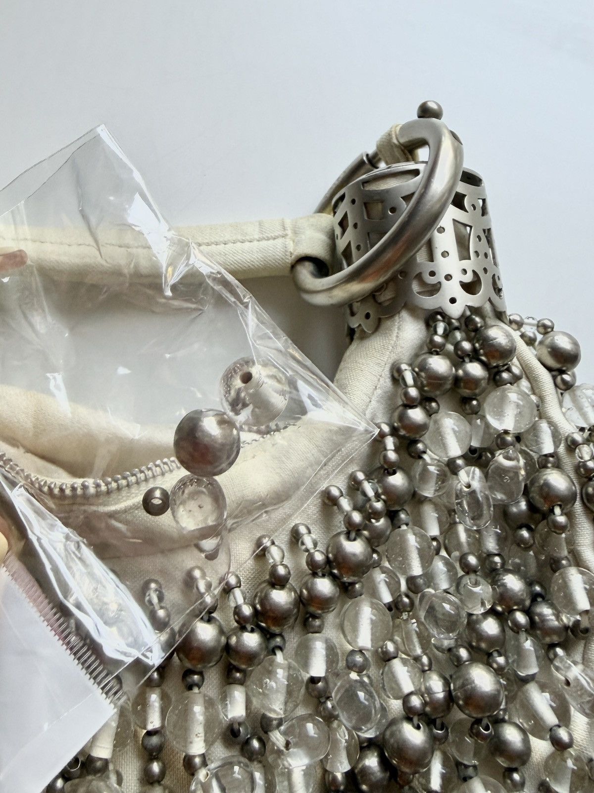 Chloe Chloe Bracelet Bag in Beaded Silver Embellishments Size ONE SIZE - 13 Thumbnail