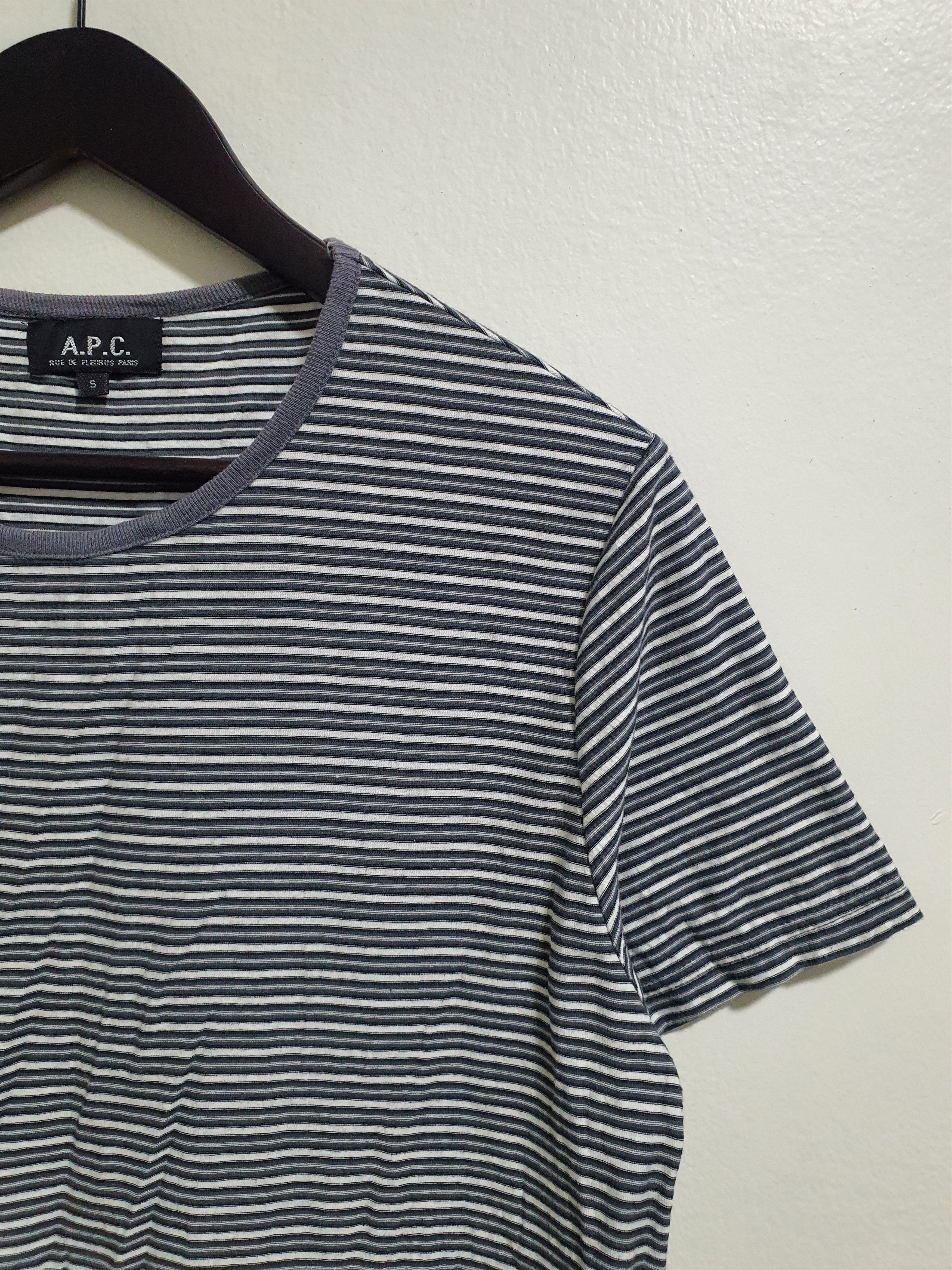 A.P.C. × Japanese Brand A.P.C. 19/26.5 STRIPE T-SHIRT Size US S / EU 44-46 / 1 - 1 Thumbnail