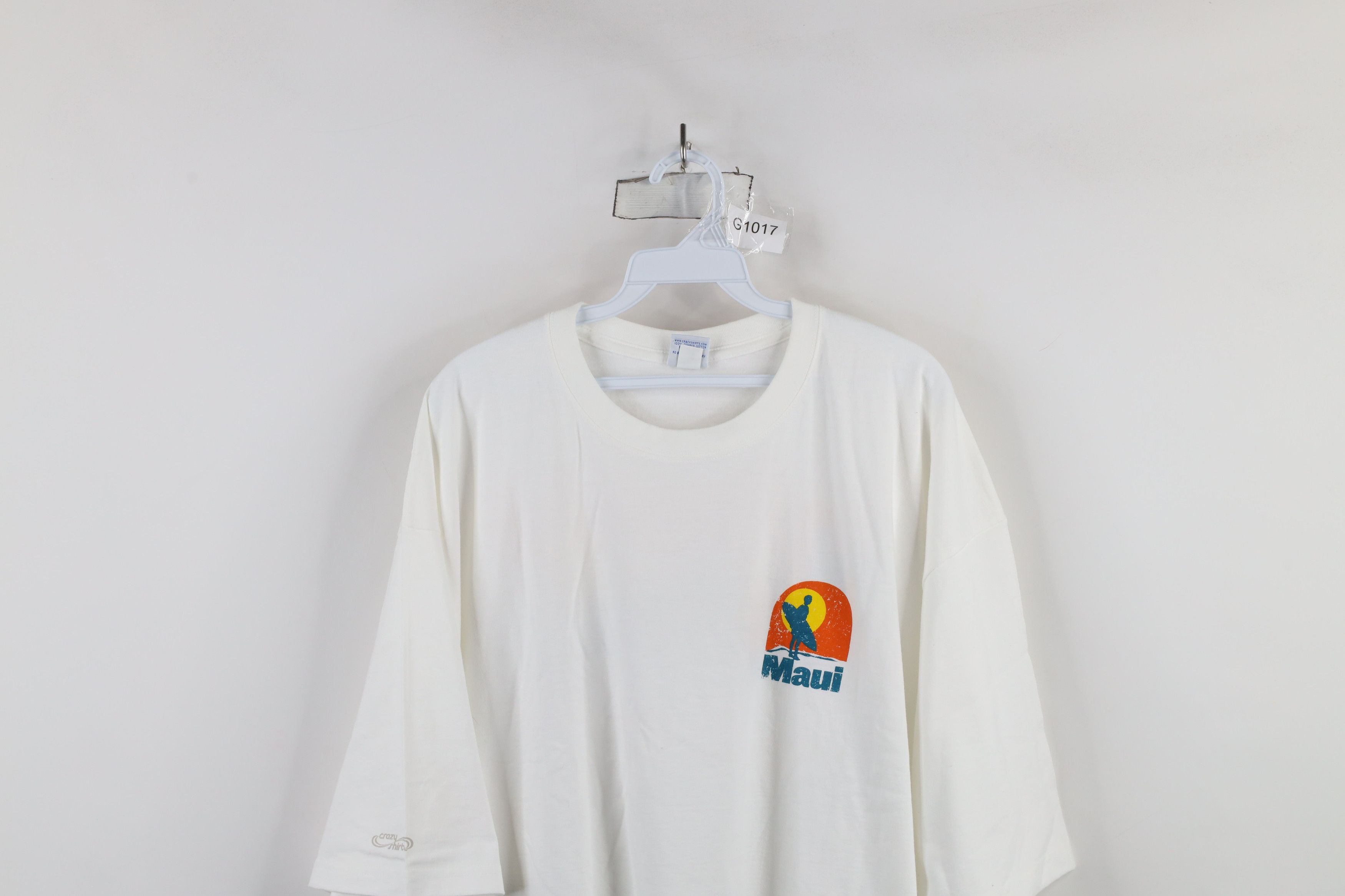 Vintage Vintage 90s Y2K Streetwear Surfing Maui Hawaii T-Shirt White Size US XXL / EU 58 / 5 - 2 Thumbnail