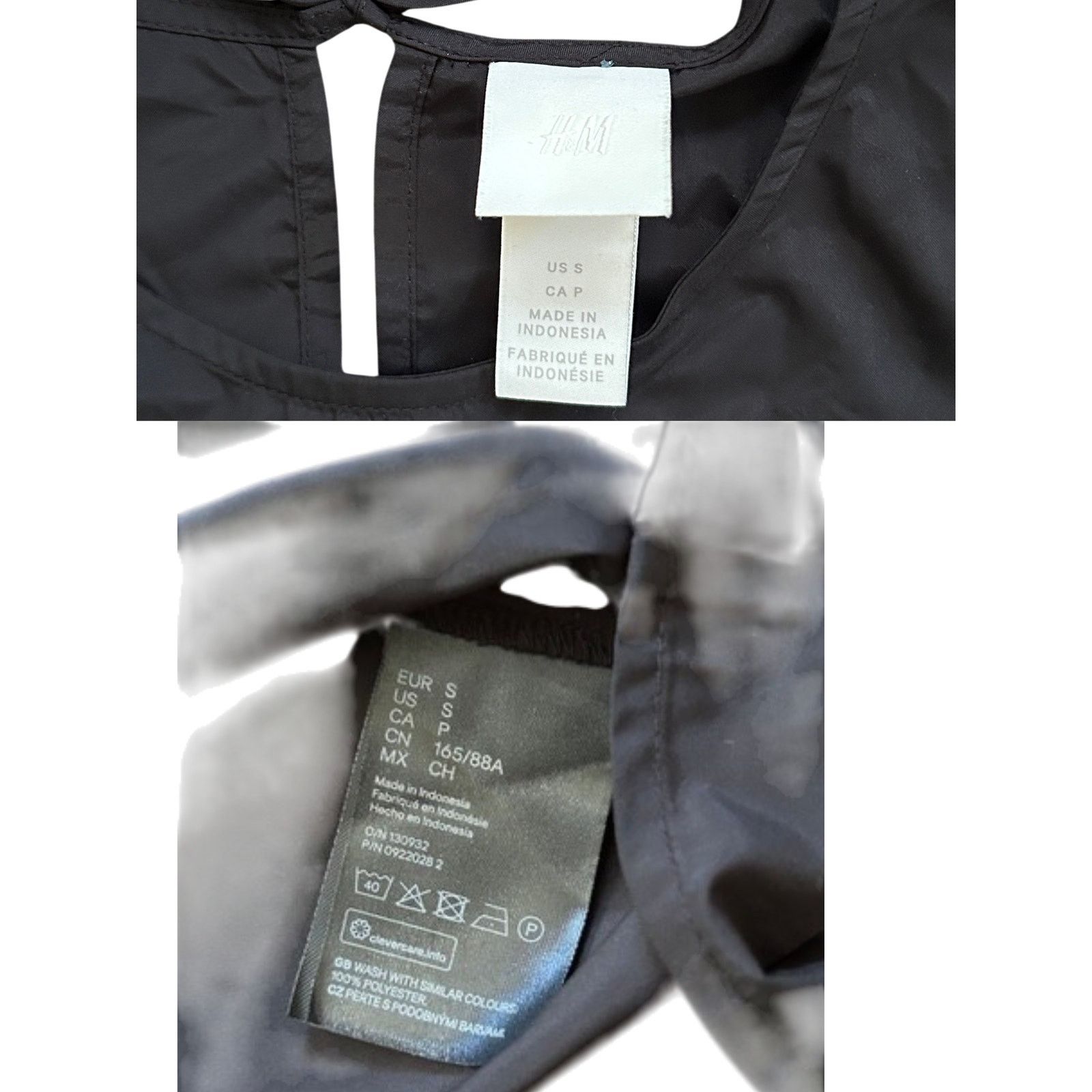 H&M H&M Black Balloon Sleeve Shift Mini Dress Size Small Size S / US 4 / IT 40 - 6 Thumbnail