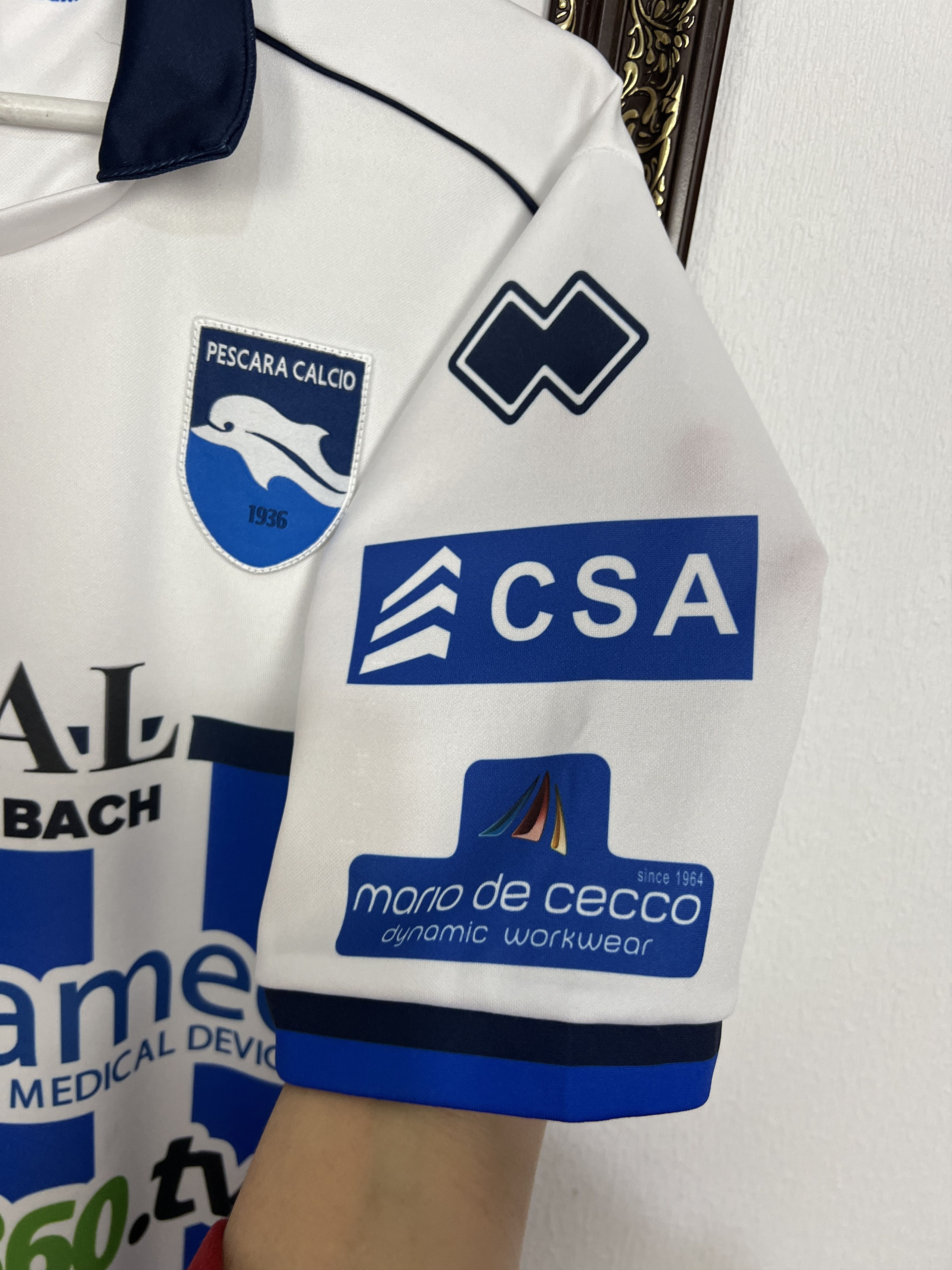 Errea Pescara football shirt Soccer Errea Maglia Jersey Trikot Size US L / EU 52-54 / 3 - 4 Thumbnail