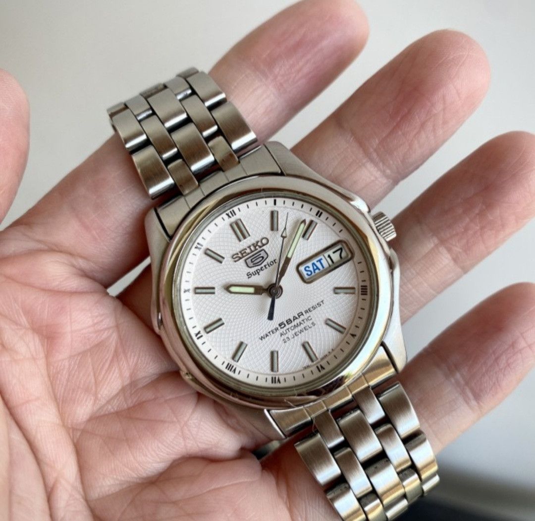 Seiko Seiko 5 Superior SKZ023 Whirlpool White Dial | Grailed