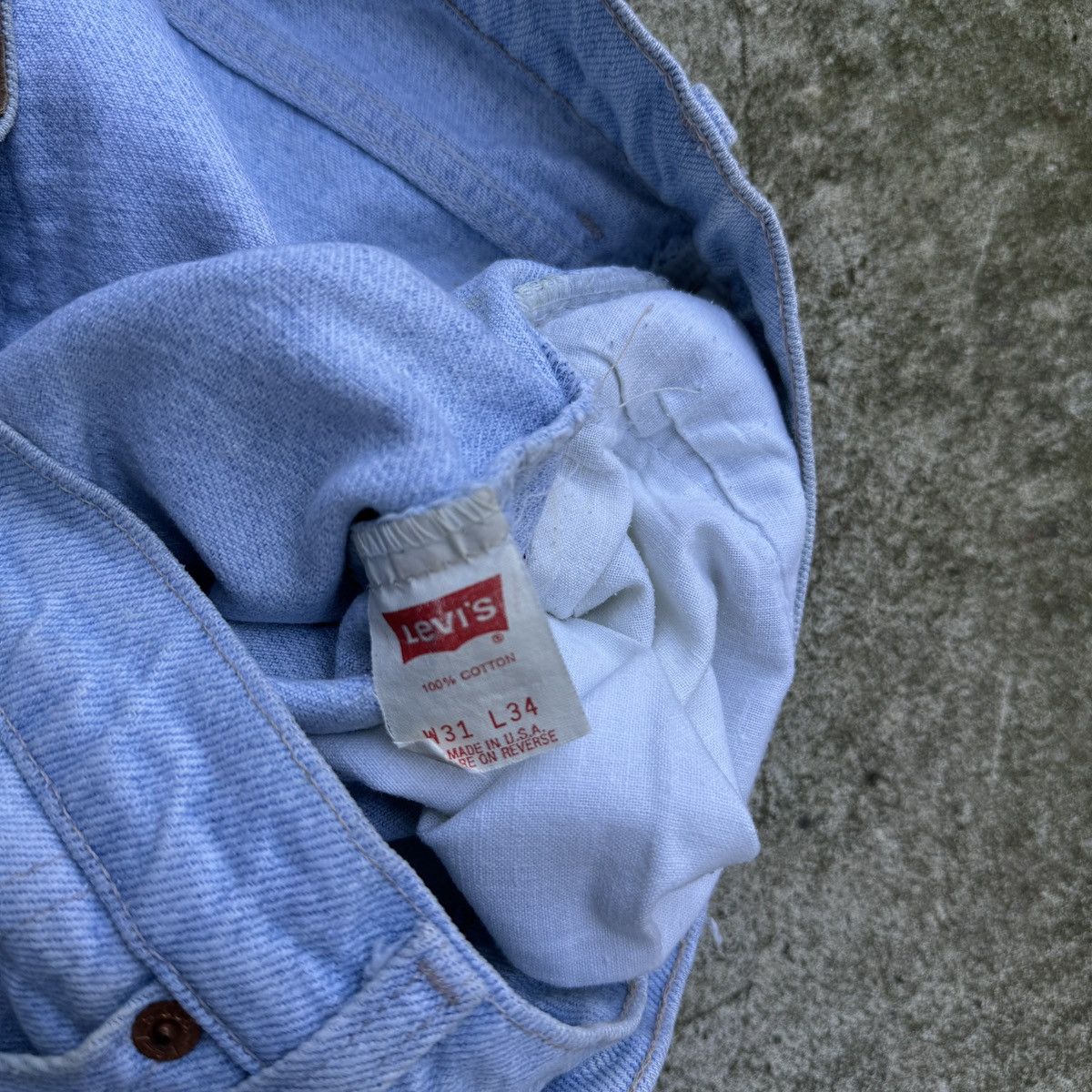 Levi's 90s Levi's 550 Light Wash Baggy Jeans ERD Grunge Chrome Size US 30 / EU 46 - 5 Thumbnail