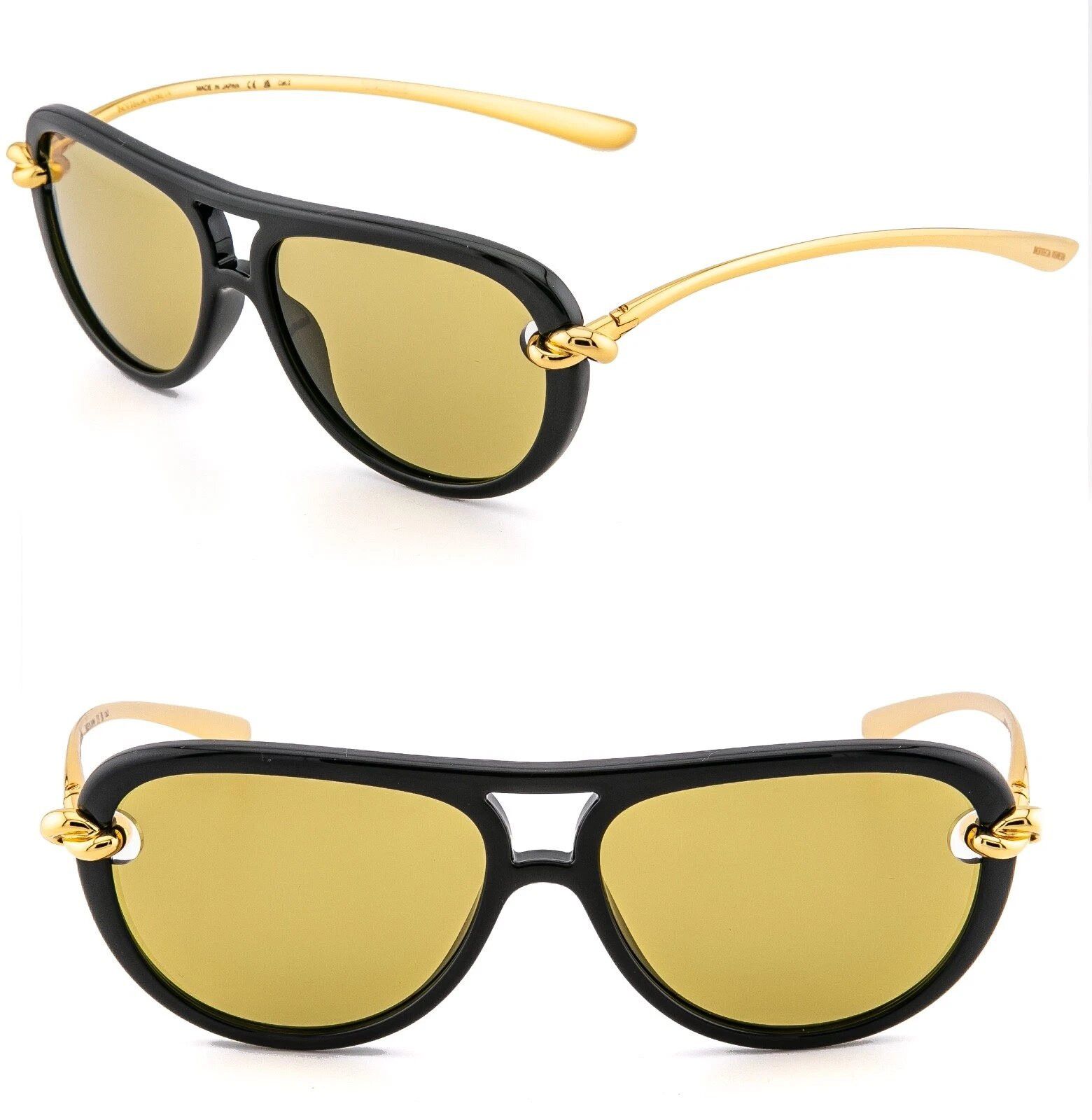 Bottega Veneta Bottega Veneta BV1083SA 001 Sunglasses Black/Gold