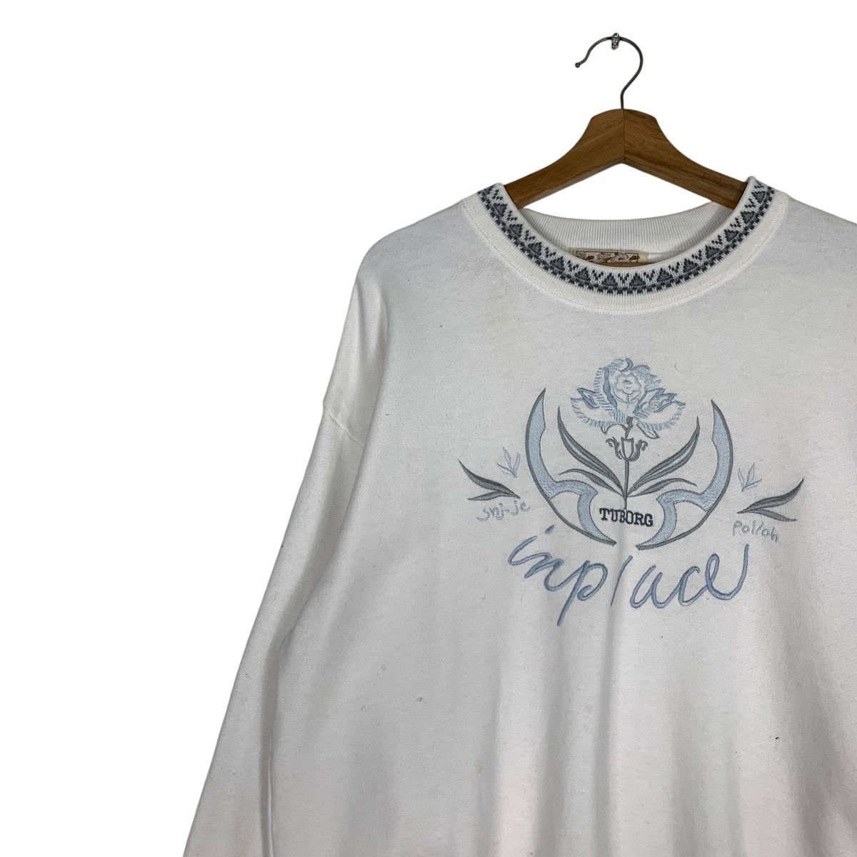 Drink Beer Save Water TUBORG Implace Embroidery Logo Sweatshirt #1258-C57 Size US M / EU 48-50 / 2 - 6 Thumbnail