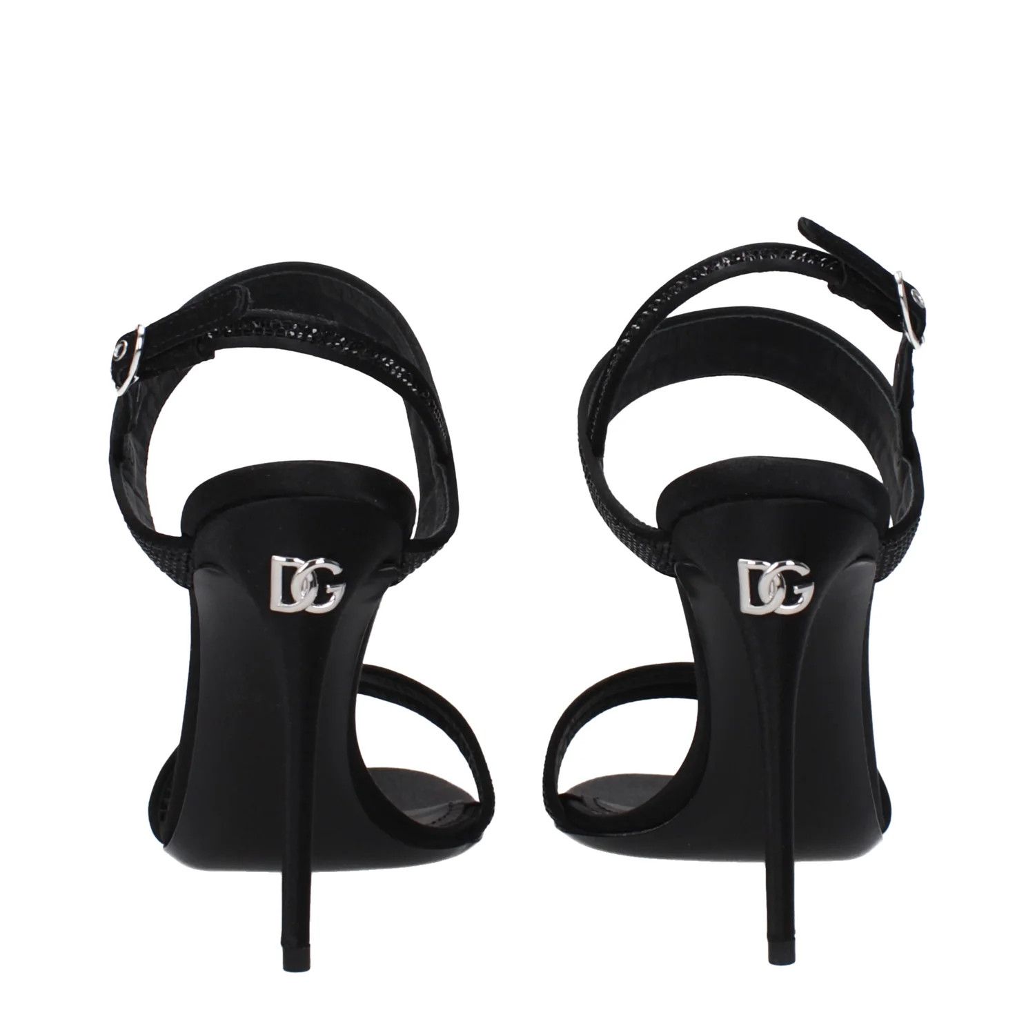 Dolce & Gabbana ob1o1e1124 Satin Sandals in Black Size US 8.5 / IT 38.5 - 5 Thumbnail