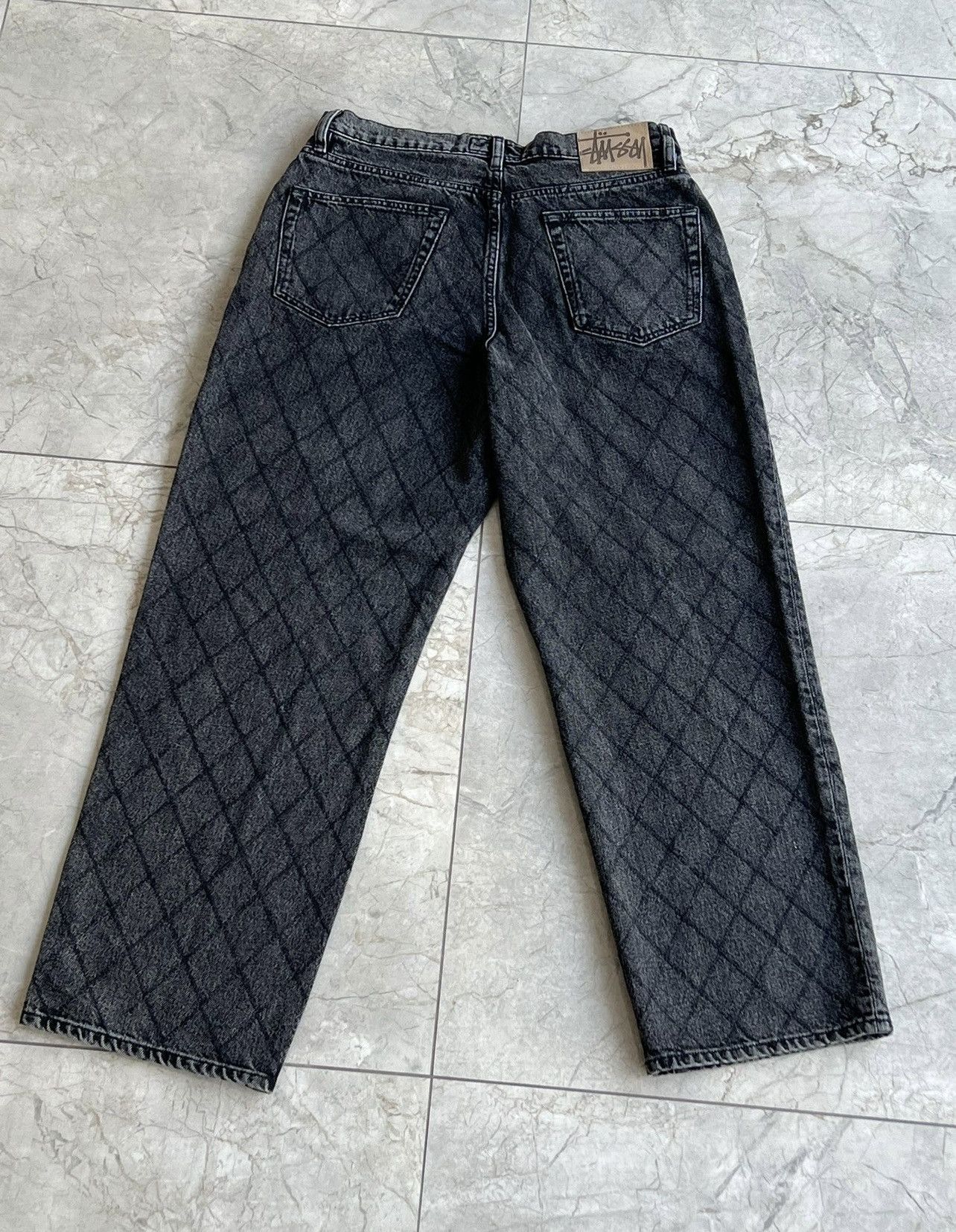 パンツ stussy BIG OL' JEAN QUILTED DENIM 30 Buy Stussy Big Ol' Jean Quilted Denim 'Black' - 116635 BLAC