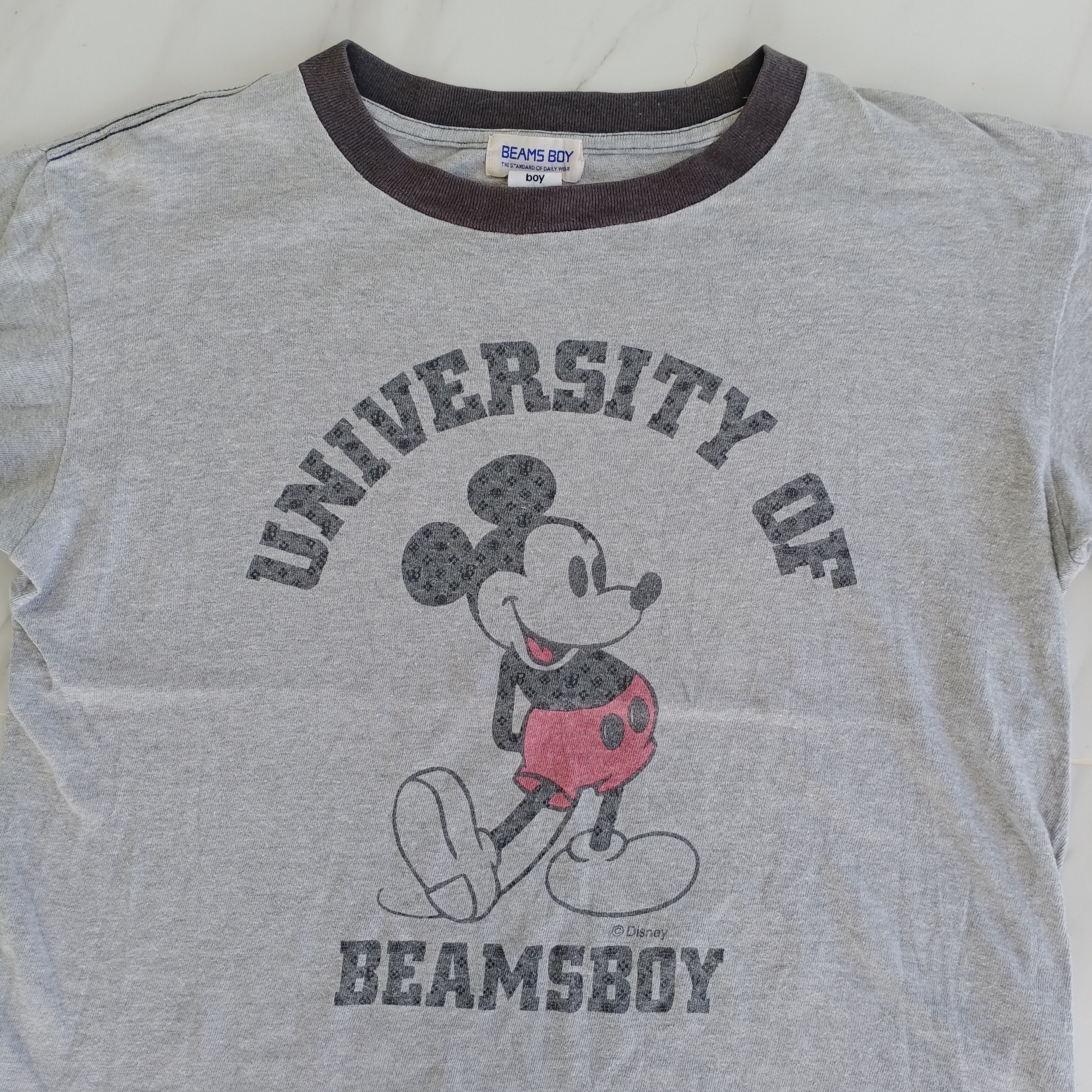 Beams Plus × Mickey Mouse × Vintage Beamsboy Mickey Mouse University Of Ringer Tshirt Thin Japan Size US M / EU 48-50 / 2 - 3 Thumbnail