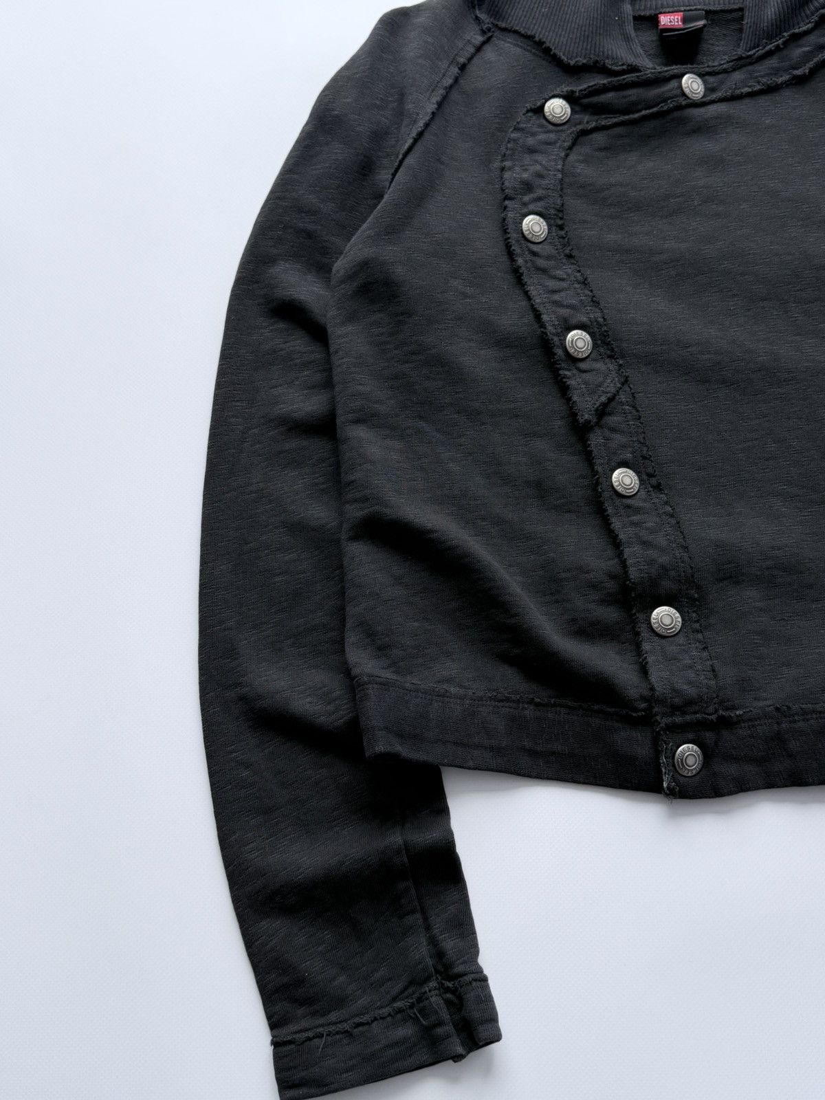 Diesel 2000s Avant Garde Diesel Asymmetrical Cropped Top Sweatshirt Size M / US 6-8 / IT 42-44 - 2 Thumbnail