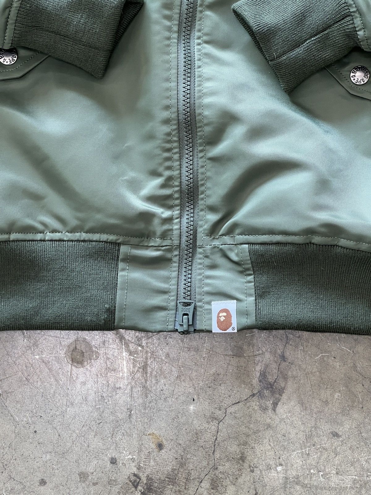 Bape A Bathing Ape Bape Bomber Jacket Green Sz. XL Size US XL / EU 56 / 4 - 5 Thumbnail