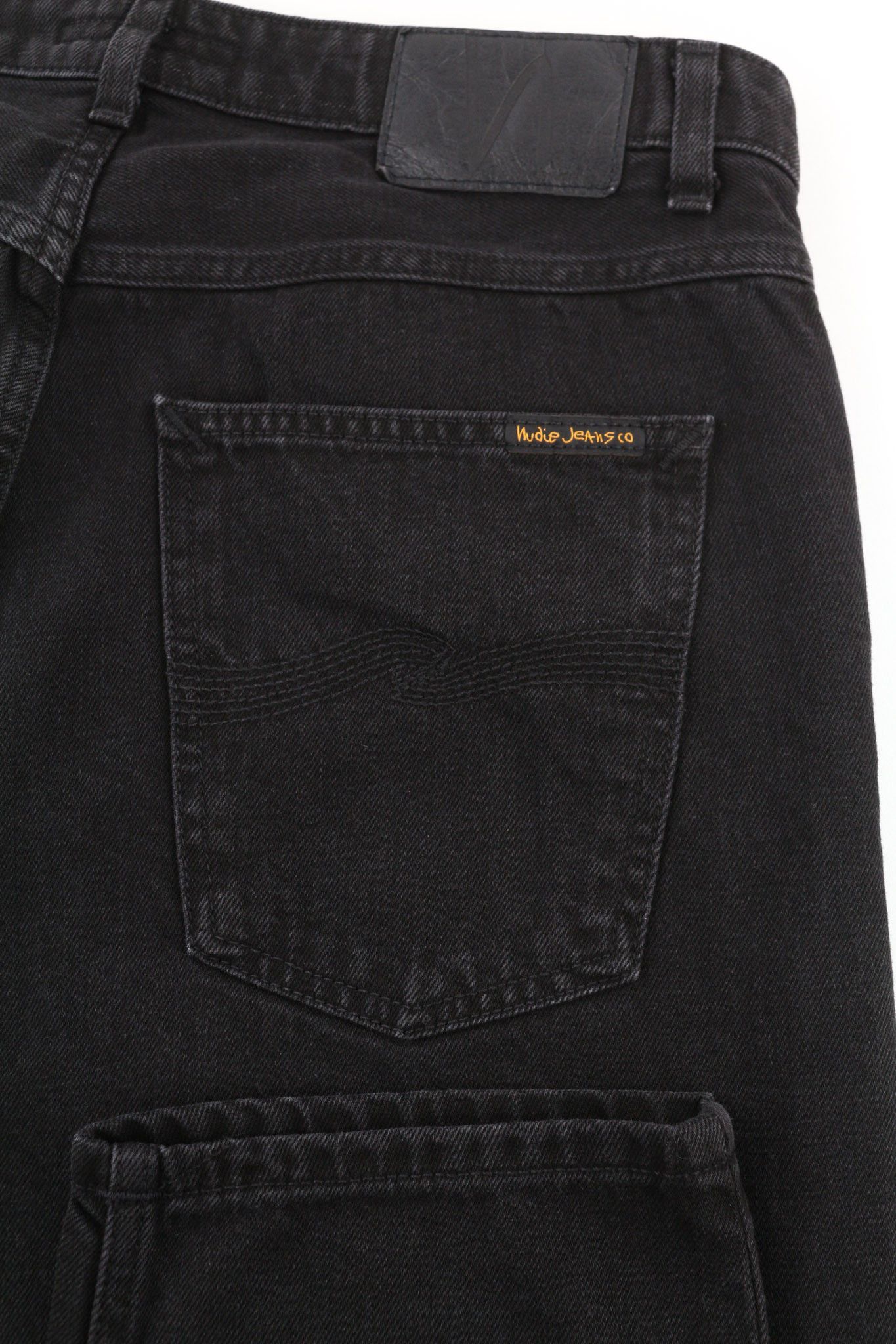 Nudie Jeans BREEZY BRITT W32/L30 Black Worn Zipper Cotton 80666 Size US 32 / EU 48 - 5 Thumbnail