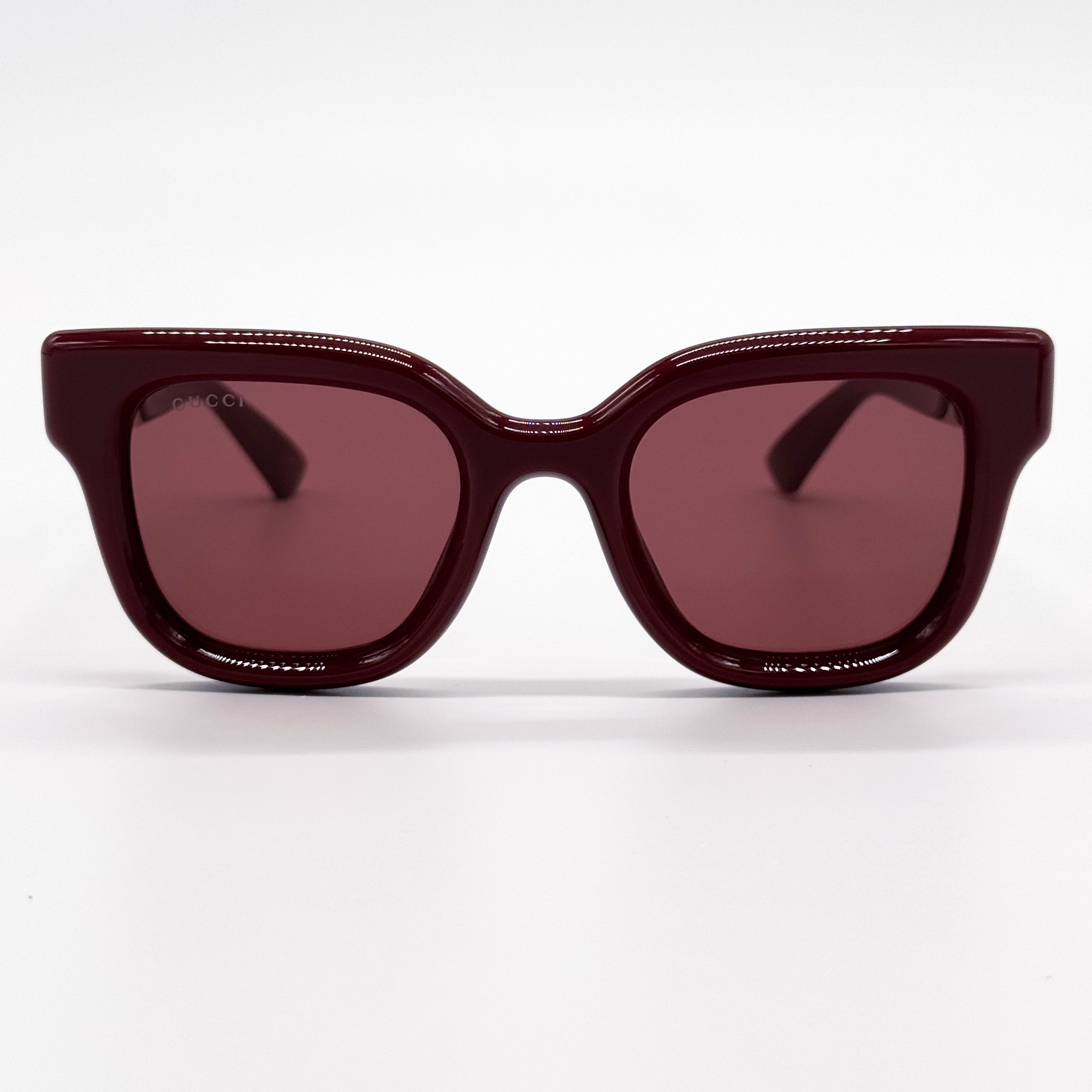 Gucci NEW GUCCI GG1828S 003 WOMEN SHINY SOLID BURGUNDY SUNGLASSES Size ONE SIZE - 4 Thumbnail