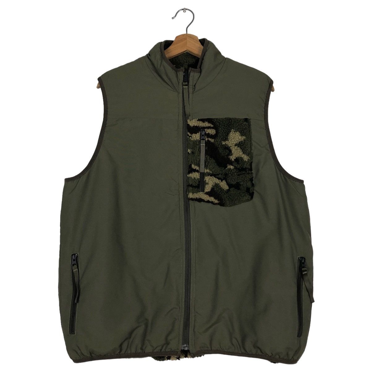 Japanese Brand 🔥Vintage Reversible Vest Jacket Camo Houston Military Size US XL / EU 56 / 4 - 15 Thumbnail
