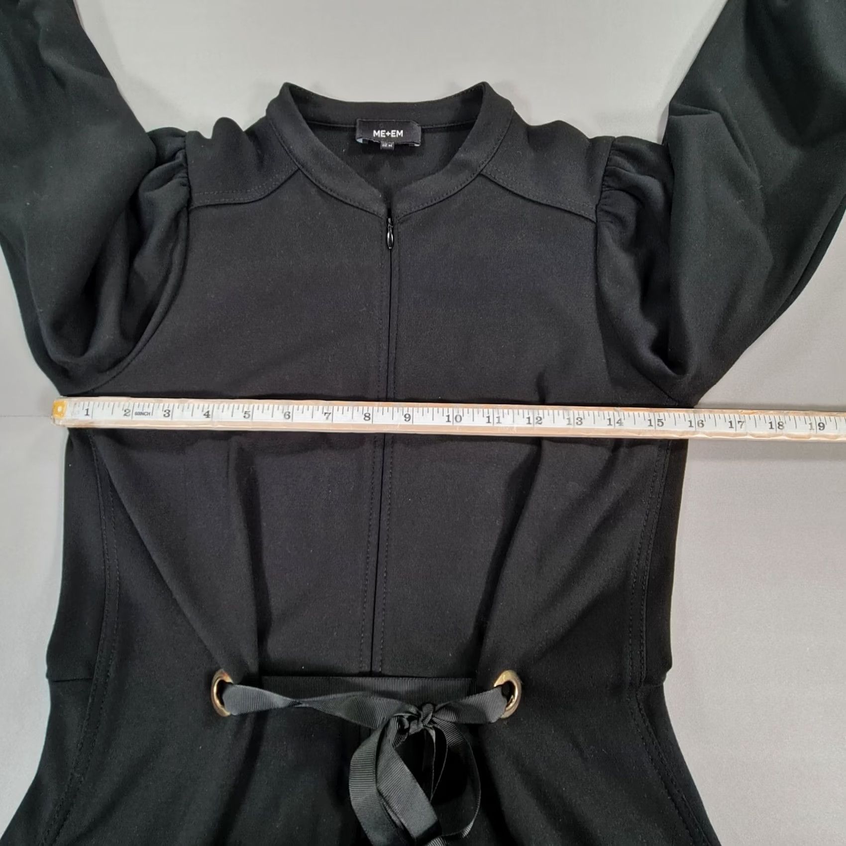 ME+EM ME+EM Dress Black 8 UK Maxi Long Sleeve Front Zip Pockets Tunic? Size M / US 6-8 / IT 42-44 - 7 Thumbnail