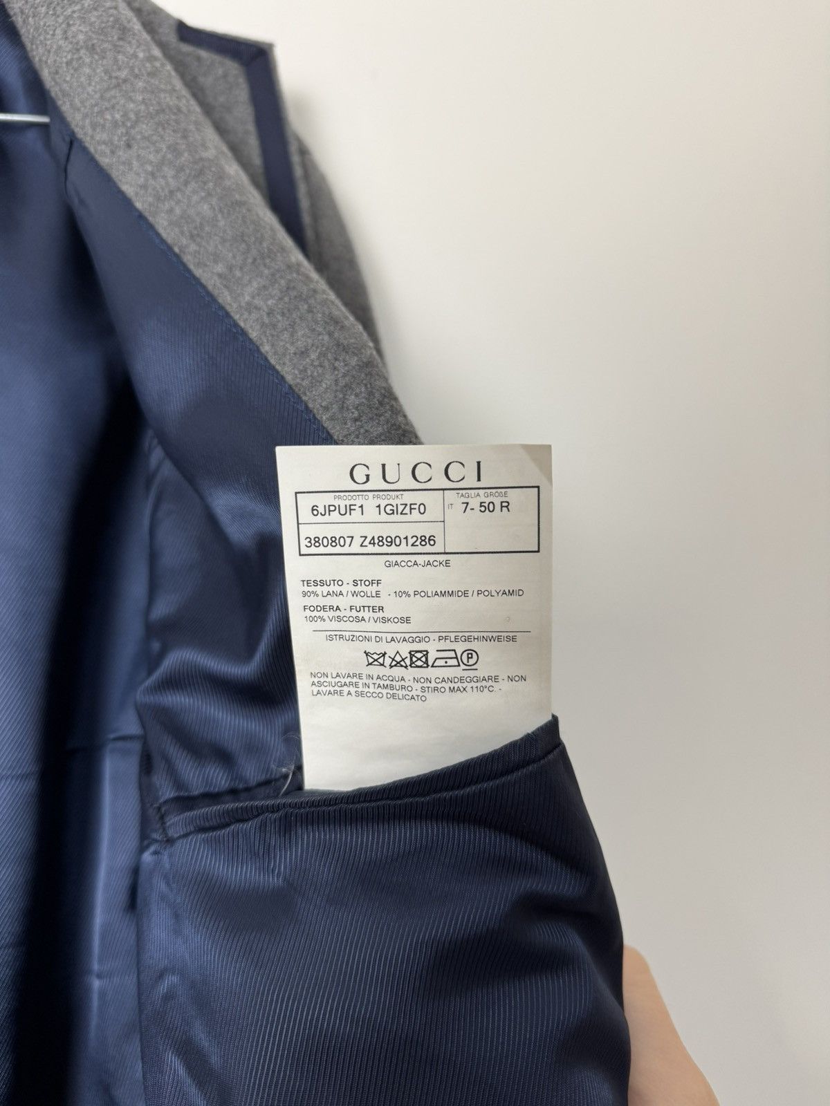 Gucci Gucci Raw Cut Light Jersey Logo Crest Blazer Luxury RRP 4$K+ Size 50R - 17 Thumbnail