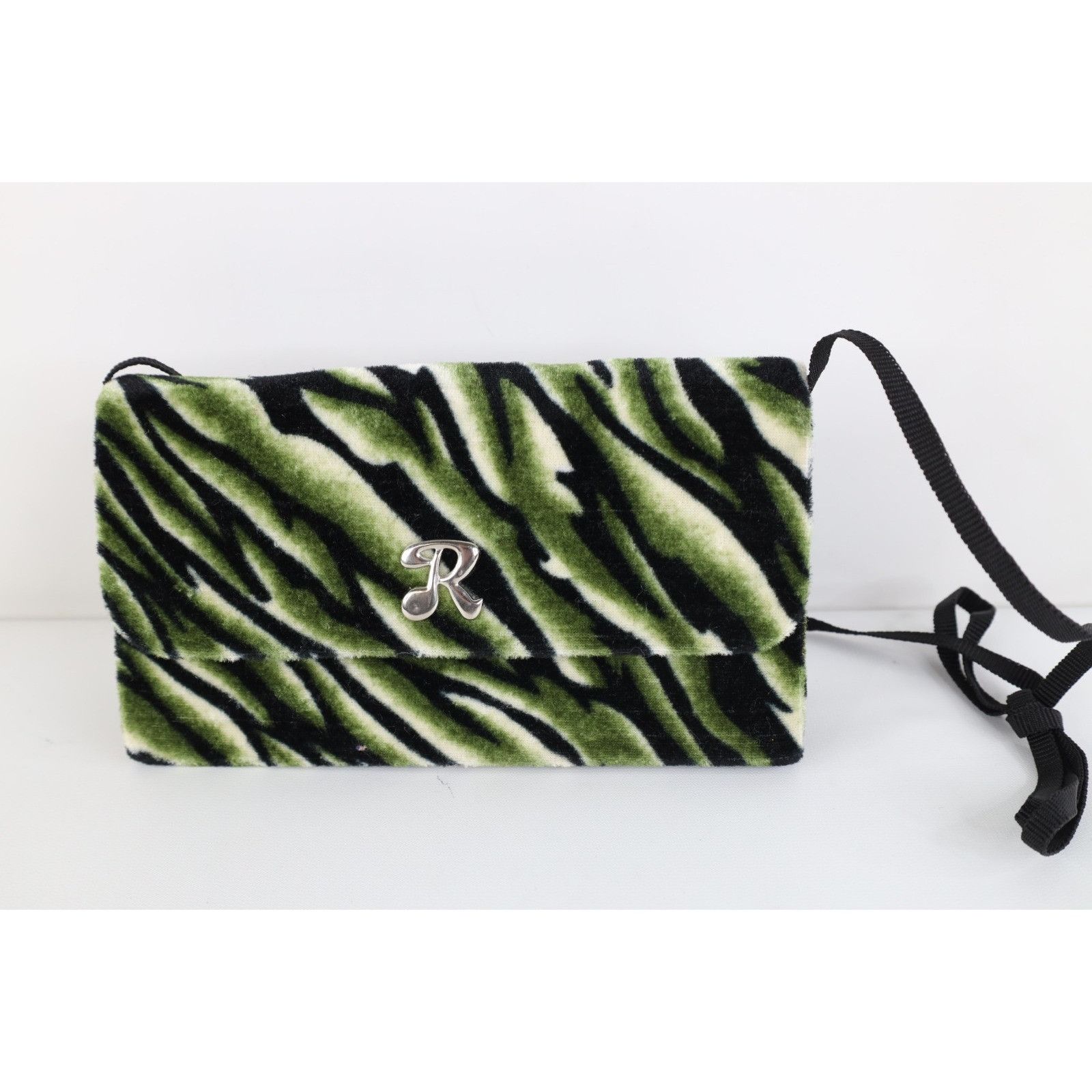 Vintage Vintage 90s Y2K Babydoll Velour Zebra Striped Hand Bag Size ONE SIZE - 1 Thumbnail