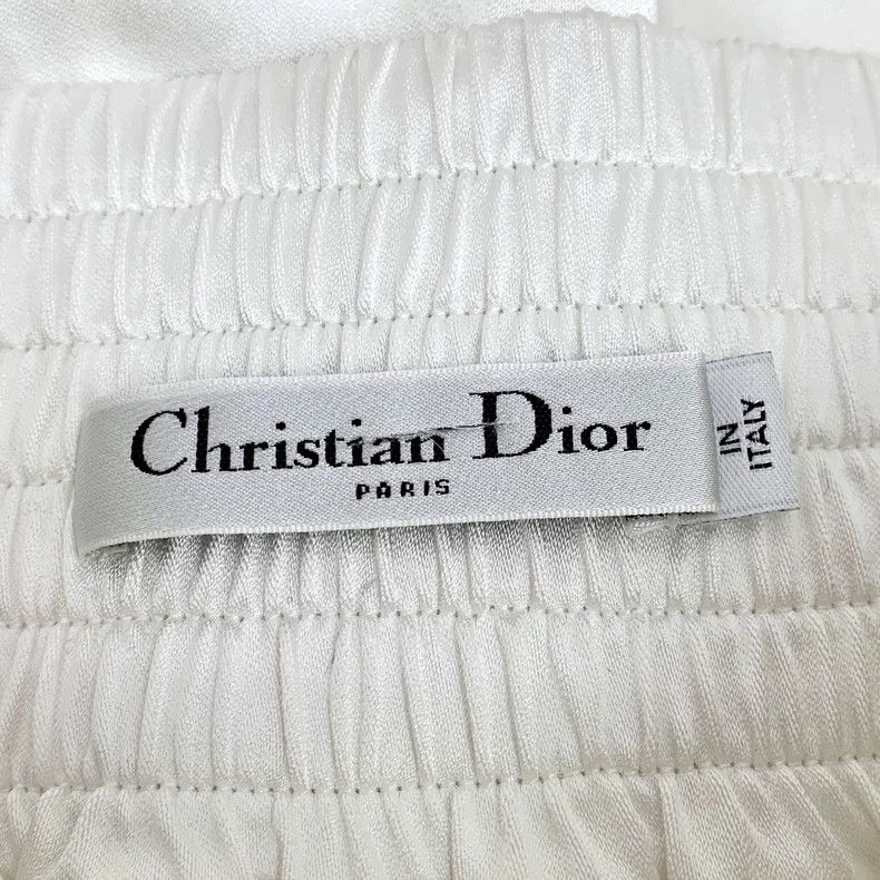Dior Dior SizeS White logo leather brand elastic waist casual sh Size US 30 / EU 46 - 7 Thumbnail