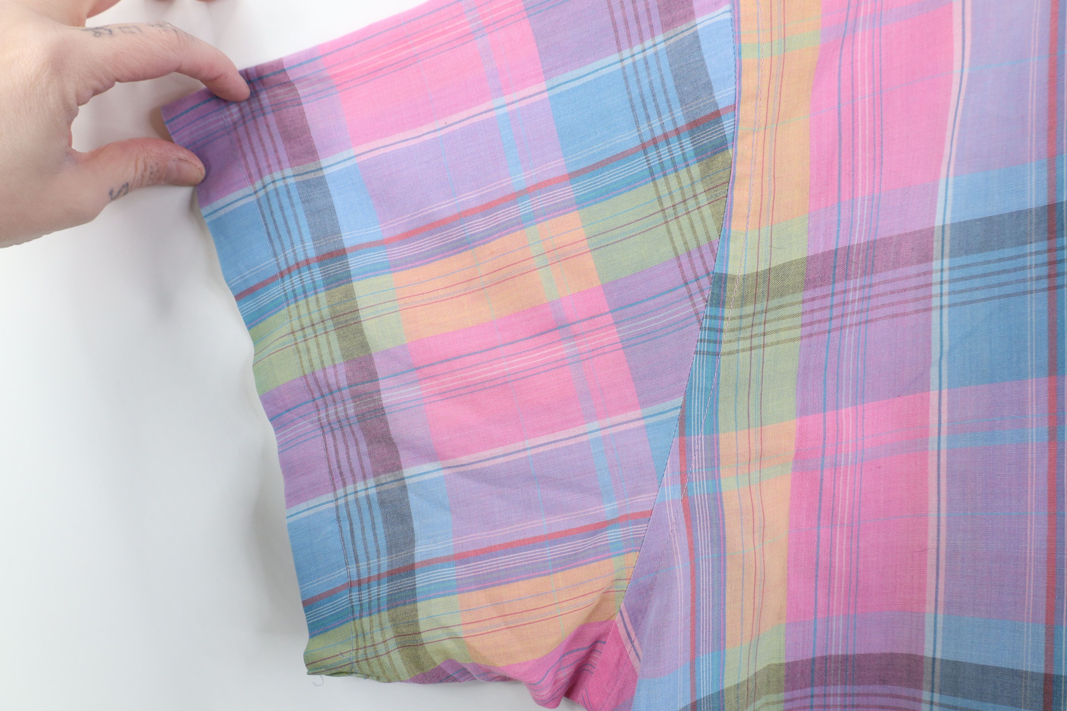 Vintage Vintage 90s Streetwear Madras Short Sleeve Button Shirt Size US XXL / EU 58 / 5 - 6 Thumbnail