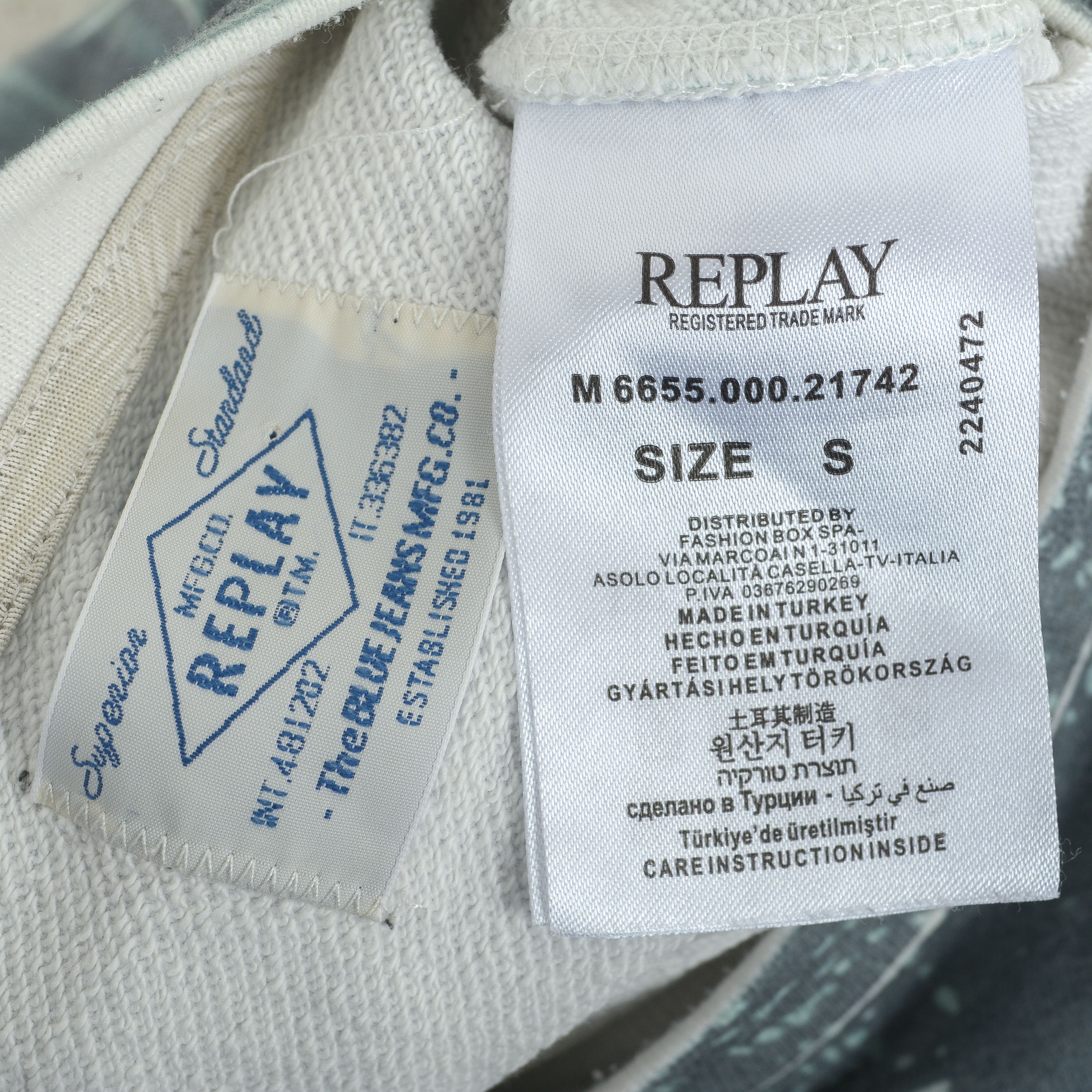 Replay BLUE JEANS Men Jumper Sweatshirt Pullover Crew Neck Leaf Size US S / EU 44-46 / 1 - 5 Thumbnail