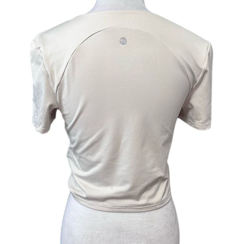 Other Zella Crop Top Scoop Neckline Built-In Padded Bra Beige W M Size M / US 6-8 / IT 42-44 - 6 Thumbnail