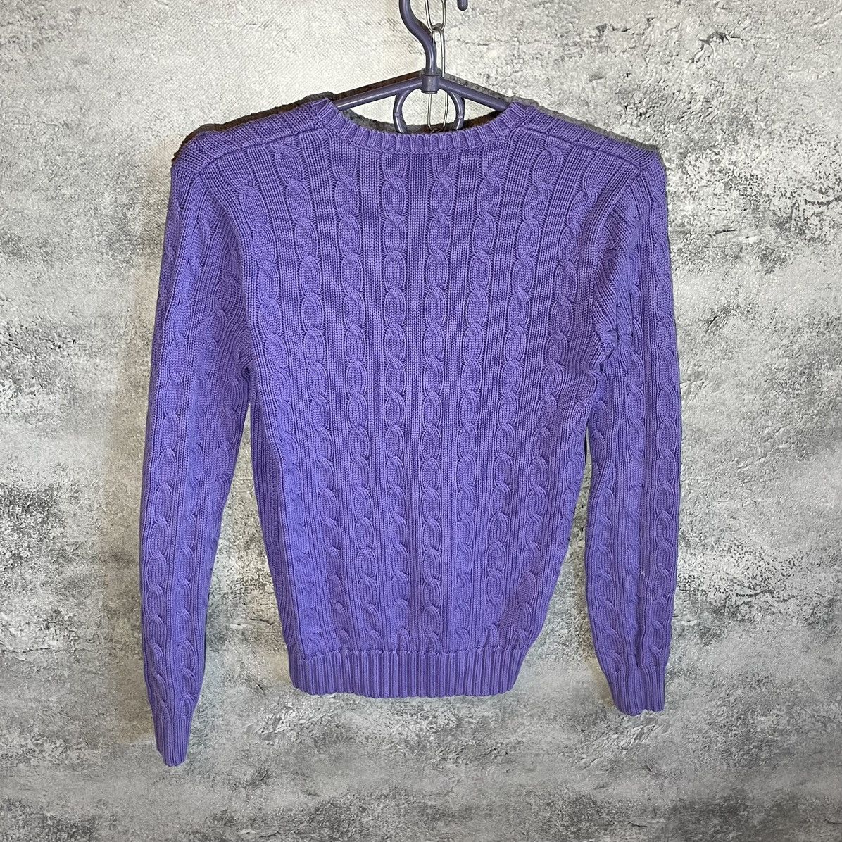 Polo Ralph Lauren Polo Ralph Lauren Sport Cable Knit V-Neck Sweater Purple Size S / US 4 / IT 40 - 9 Thumbnail