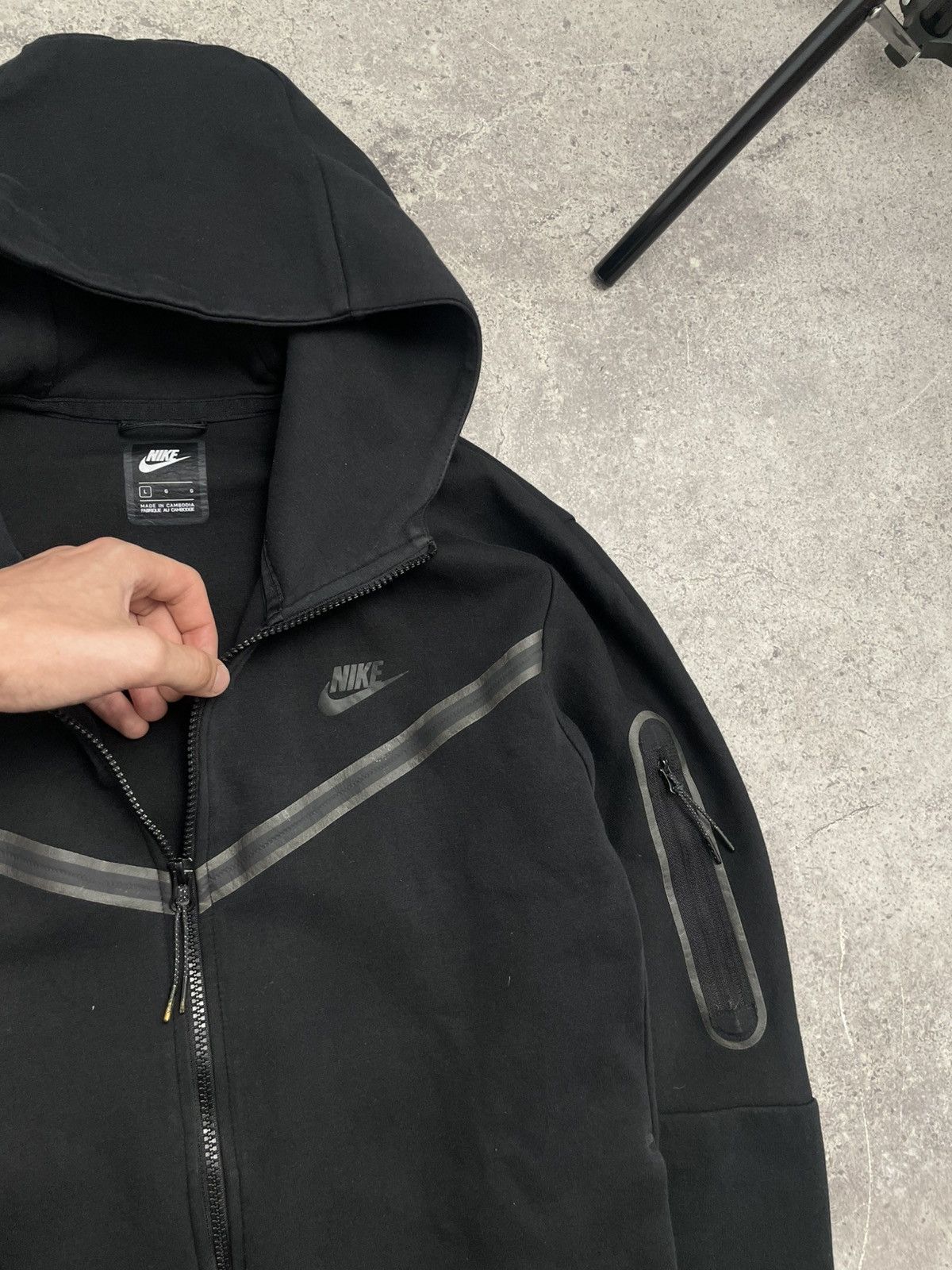 Nike Nike Tech Fleece Zip-Up Hoodie Modern Drill Style Size L Size US L / EU 52-54 / 3 - 4 Thumbnail