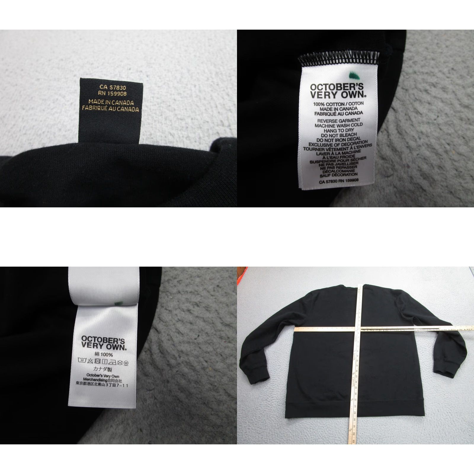 Vintage Octobers Very Own Sweatshirt OVO Canada Mens XL Black Crewneck Embroidered Patch Size US XL / EU 56 / 4 - 8 Thumbnail