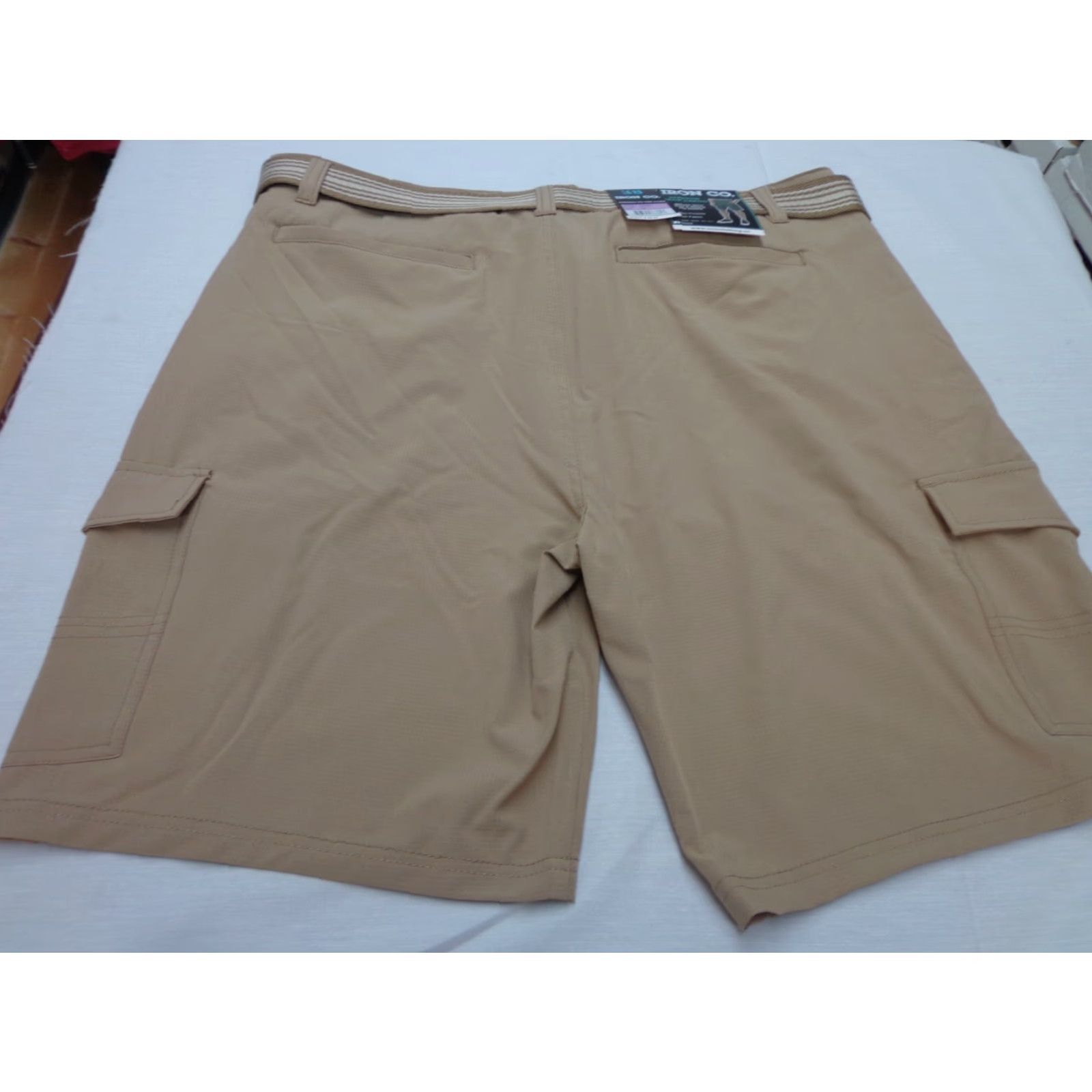 Vintage IRoN CO. Cargo Shorts Belted Beige Khaki Size 38 NEW Mens Cargo Shorts Belted 38 Beige Iron Co. Size US 38 / EU 54 - 5 Thumbnail