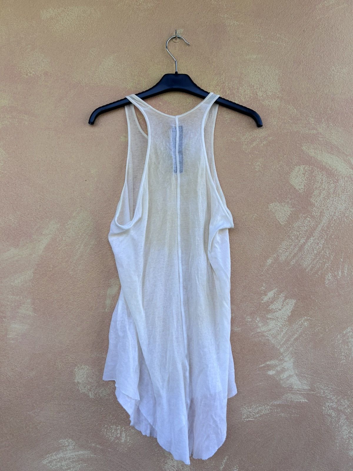Rick Owens Rare Beige & white vintage tank top t-shirt NEW RUNWAY Size US S / EU 44-46 / 1 - 5 Thumbnail