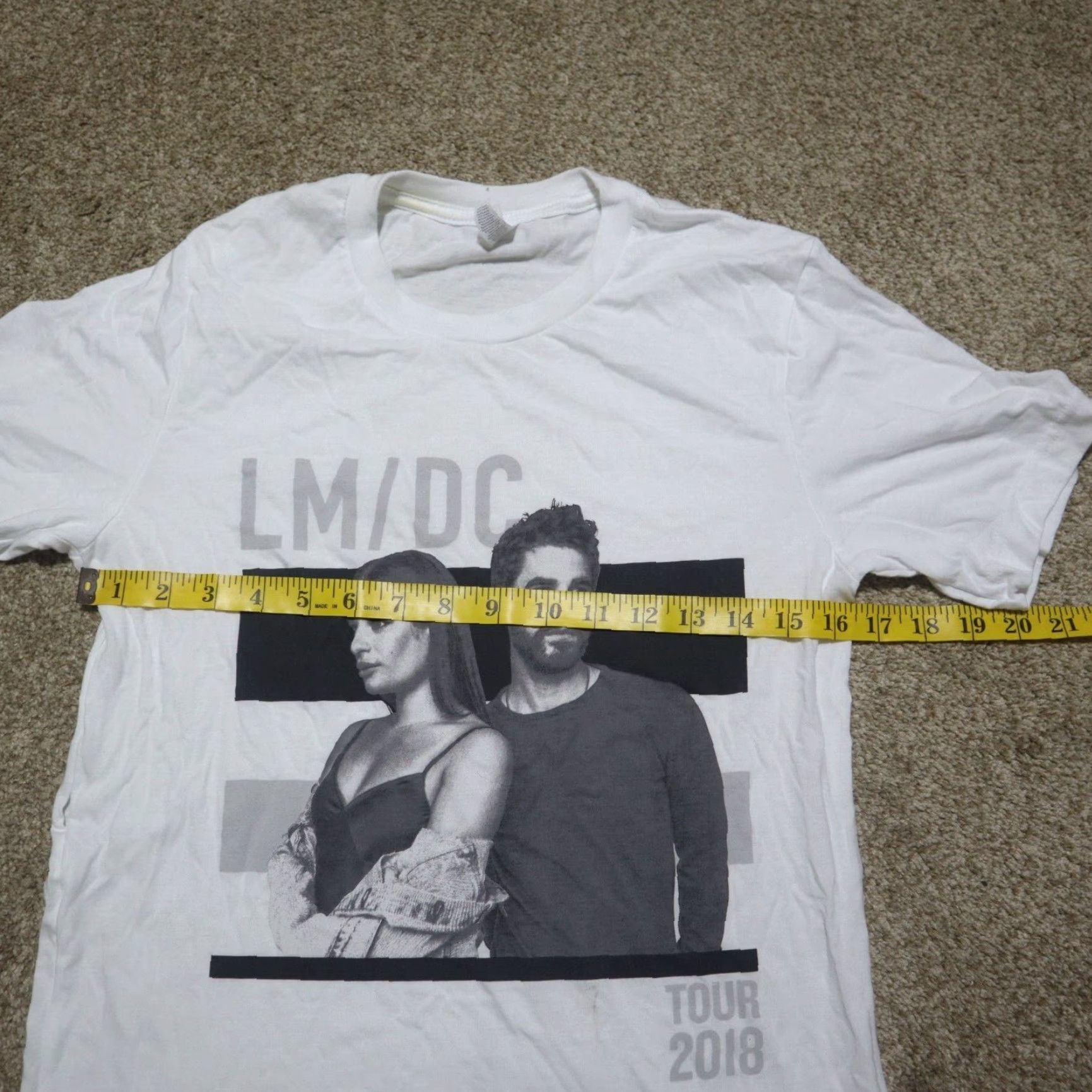 Vintage LM/DC 2018 Tour Tee T-Shirt Double Sided White Adult Size S Small Shirt Unisex Adults Punk 90s Size US S / EU 44-46 / 1 - 4 Thumbnail