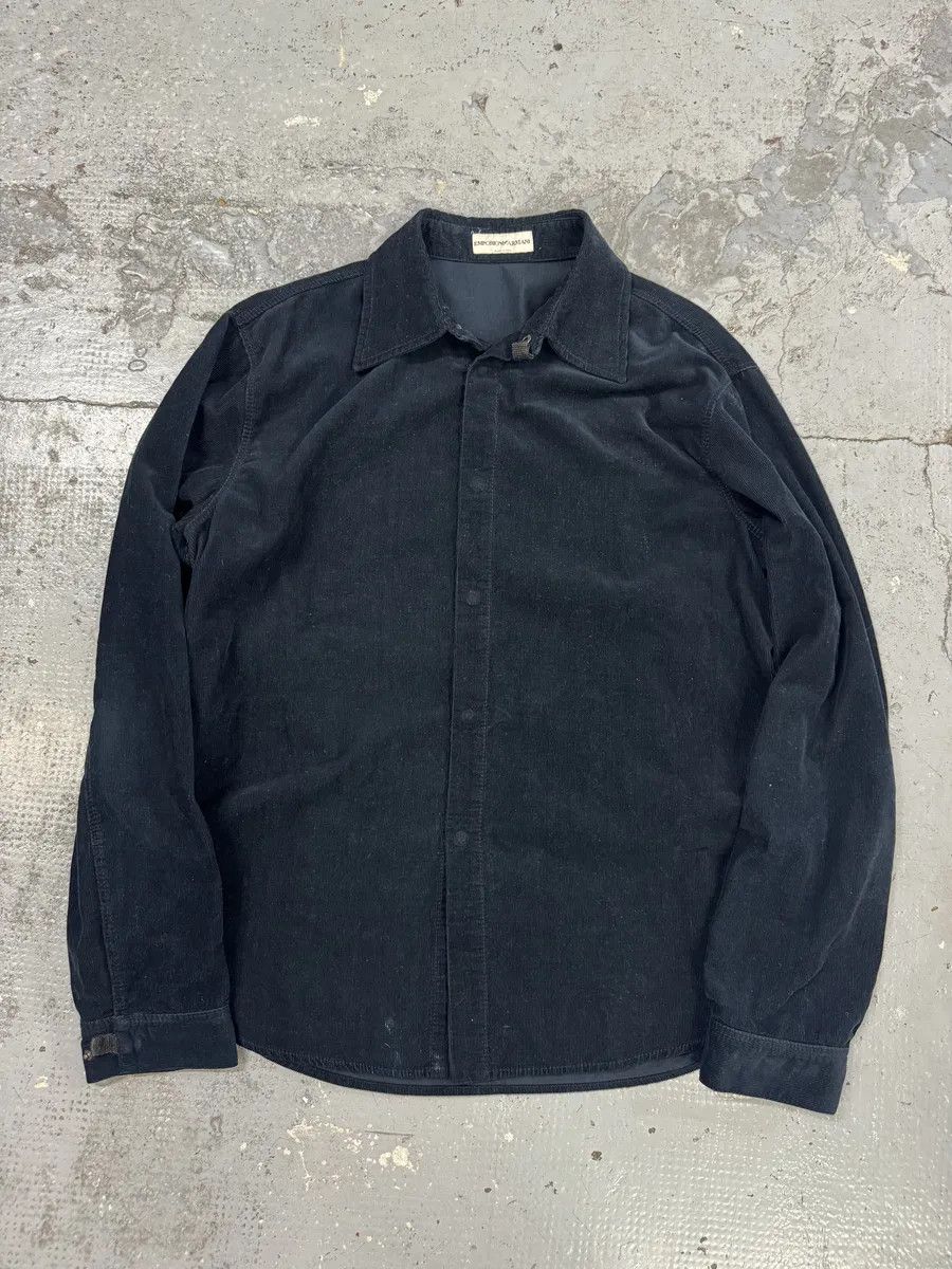 Emporio Armani AW2004 Emporio Armani Navy Premium Velvet Shirt Size US M / EU 48-50 / 2 - 1 Thumbnail