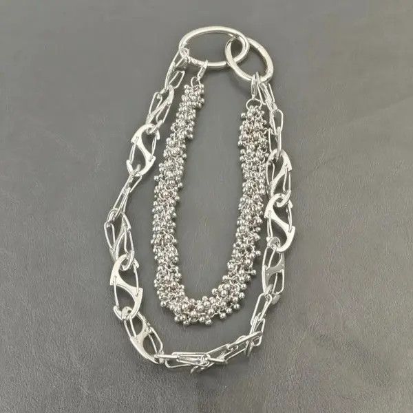 Japanese Brand x Asa Heavy-Duty Cuban Link Hip-Hop Pants Chain Silver Size ONE SIZE - 1 Thumbnail