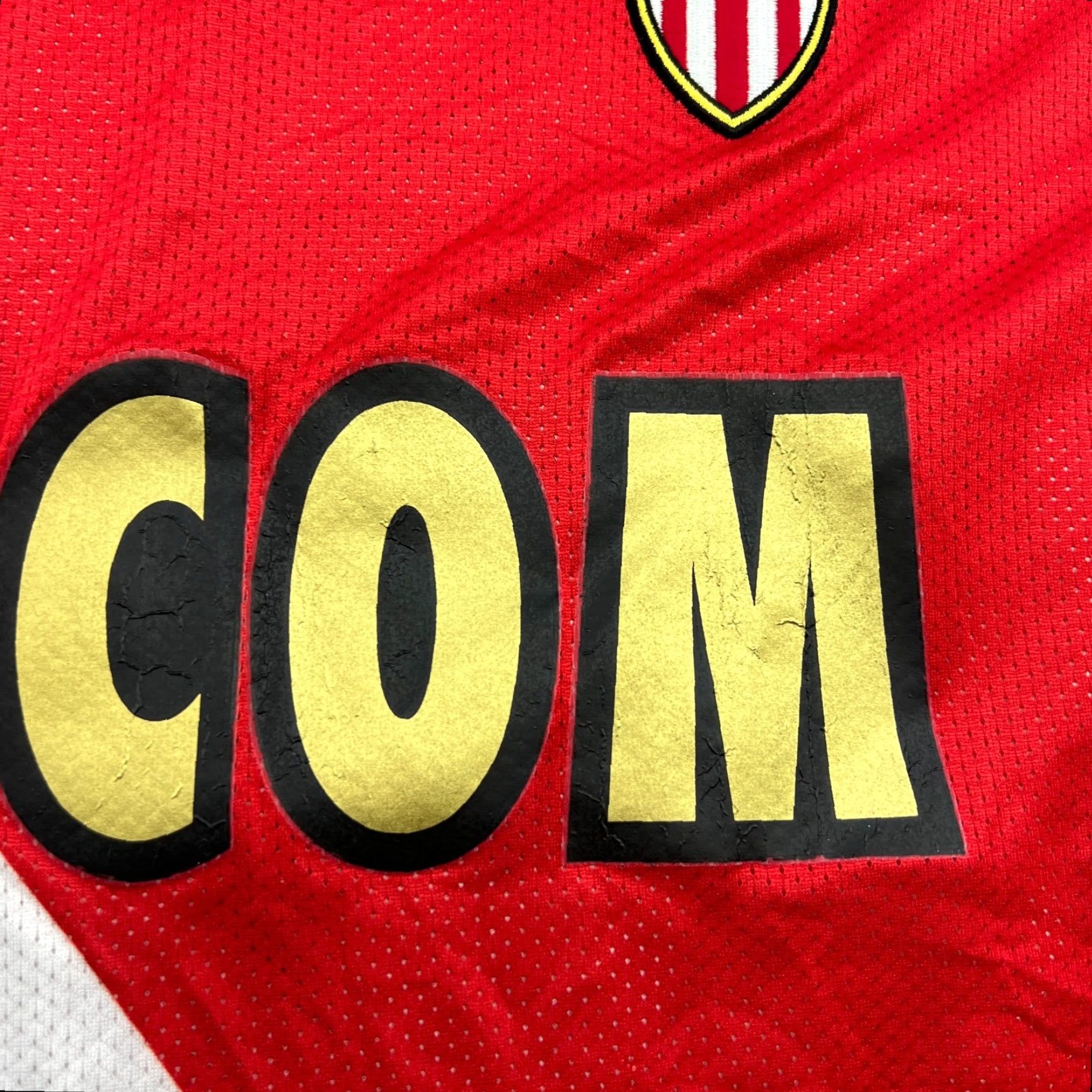 Puma PUMA Monaco 2008 2009 Home Football Jersey Shirt Mens L Multicolor Short Sleeve Pullover Round Neck Quick Dry Soccer Shirt Size US L / EU 52-54 / 3 - 5 Thumbnail