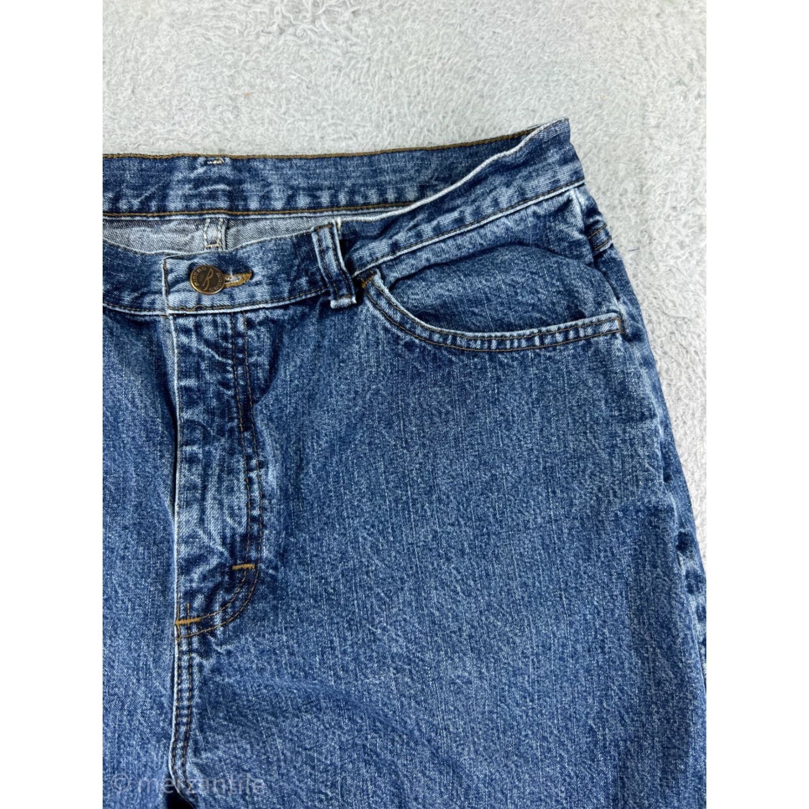 Lee Lee Jeans Pants Women 30 Blue Denim Capri Cotton Blend Stretch Mid Rise Med Wash Regular Flower Pattern 80s? 90s? Wait. Size 30" / US 8 / IT 44 - 7 Thumbnail