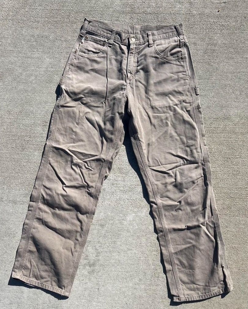 image of Vintage Carhartt Carpenter Pants in Tan, Men's (Size 31)