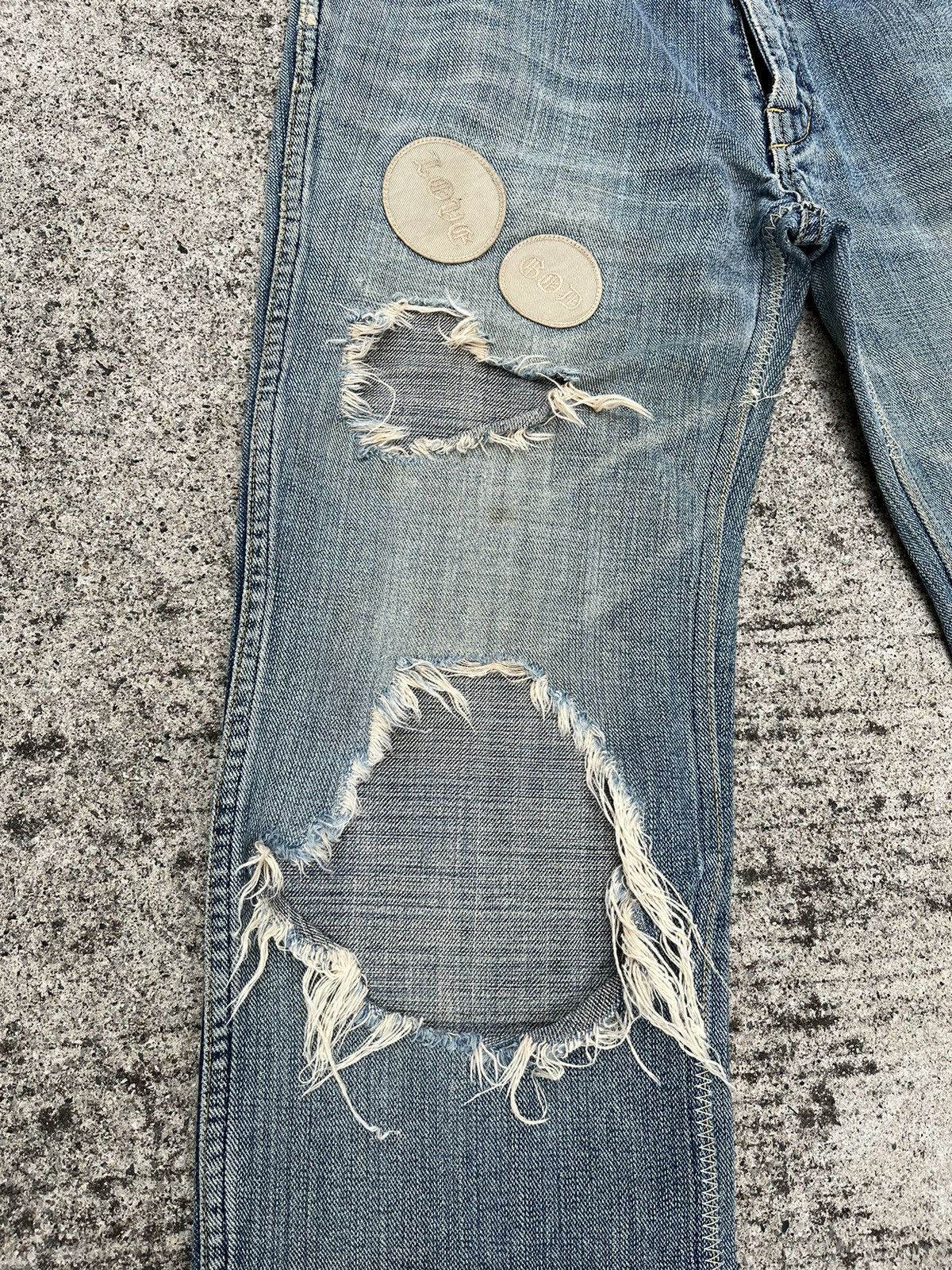 Number (N)ine Number nine patch denim Kurt Cobain archive y2k Size US 30 / EU 46 - 4 Thumbnail