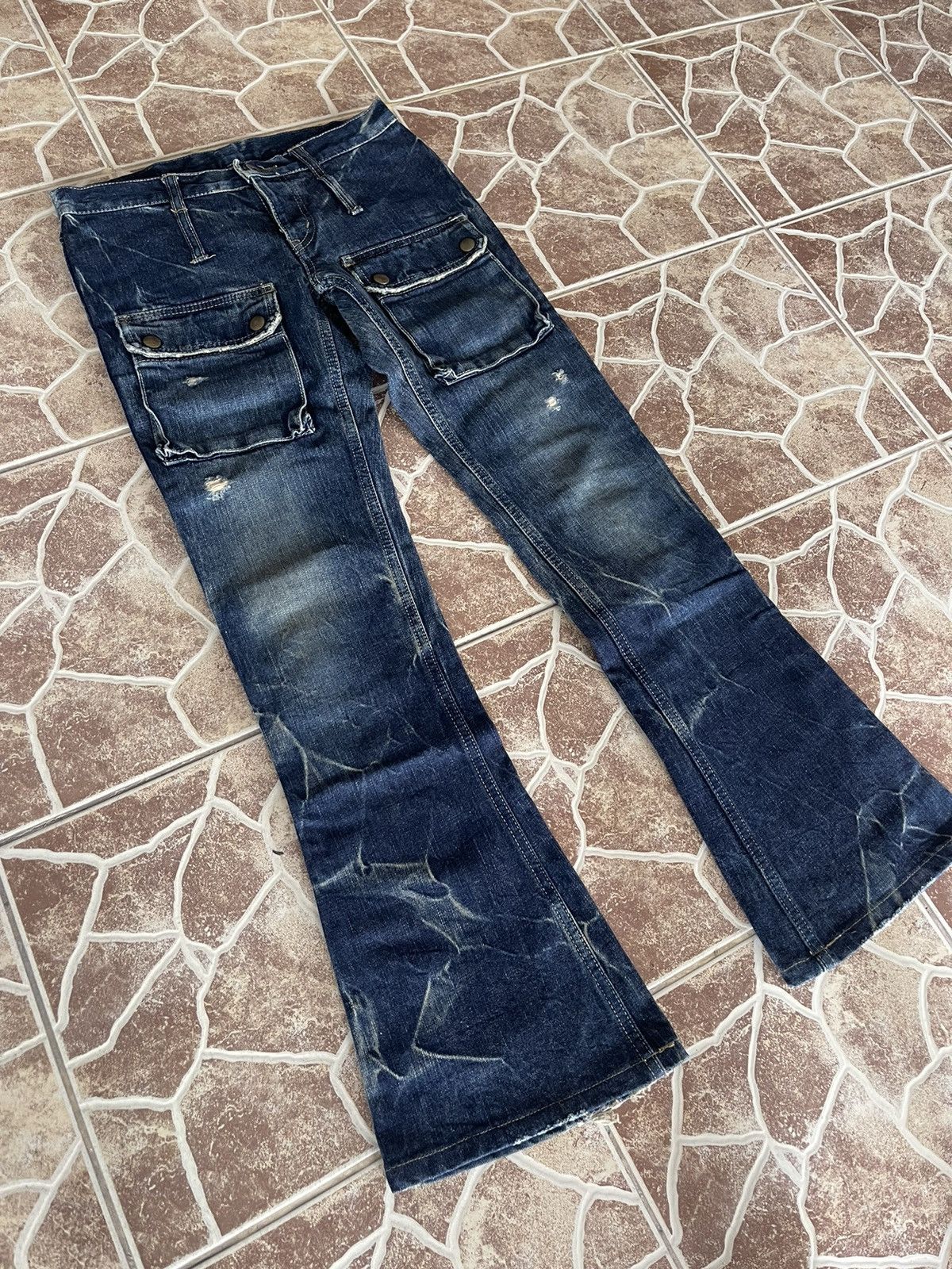 Hysteric Glamour 🔥FLARED HYSTERIC GLAMOUR Japan Bush Pants Punk Jeans Size US 27 - 3 Thumbnail