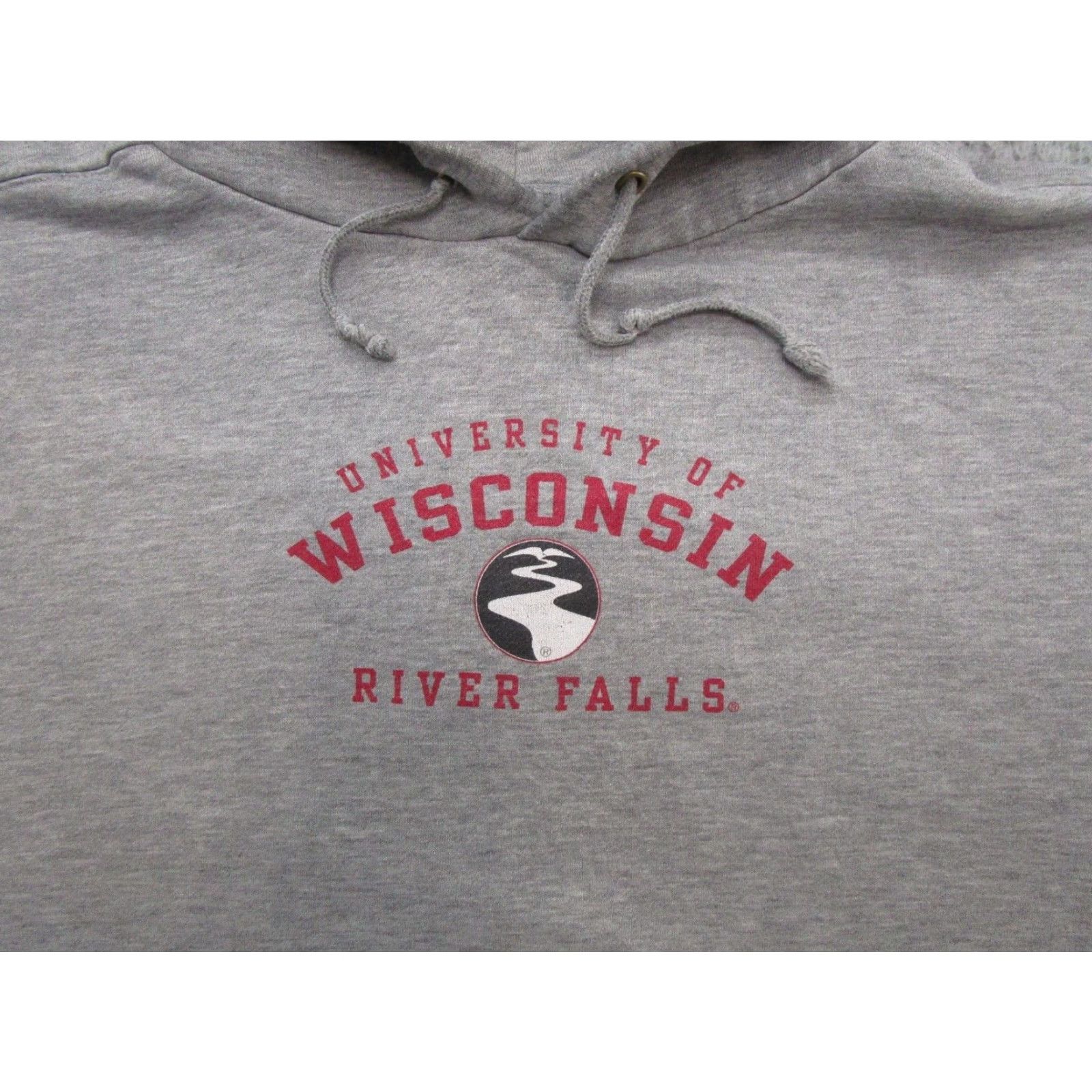 Jansport VINTAGE UWRF Wisconsin Hoodie Sweatshirt Shirt Men L Gray University Sweatshirt Hoodie Mens L University Theme 90s Size US L / EU 52-54 / 3 - 2 Thumbnail