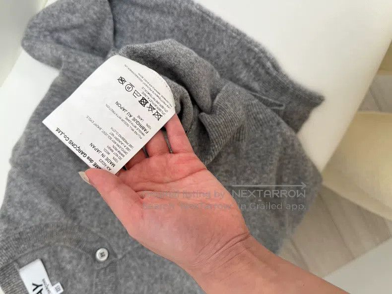 Comme des Garcons Comme Des Garcons Grey Black Heart Cardigan Size XXS / US 00 / IT 34 - 7 Thumbnail